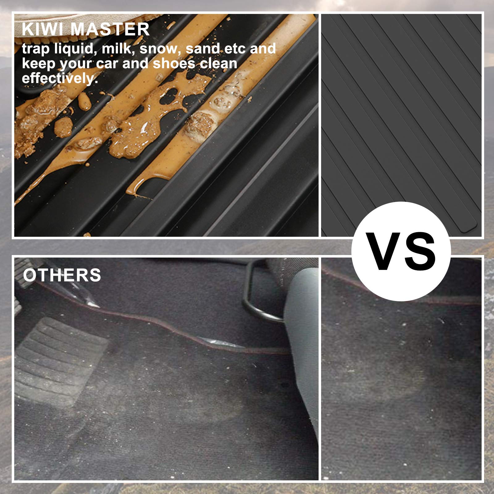 Kiwi Master Floor Mats For 2019-2024 Subaru Forester Replace Oem J501Ssj030 All Weather Mat Front & 2Nd 2 Row Seat Tpe Slush Lin