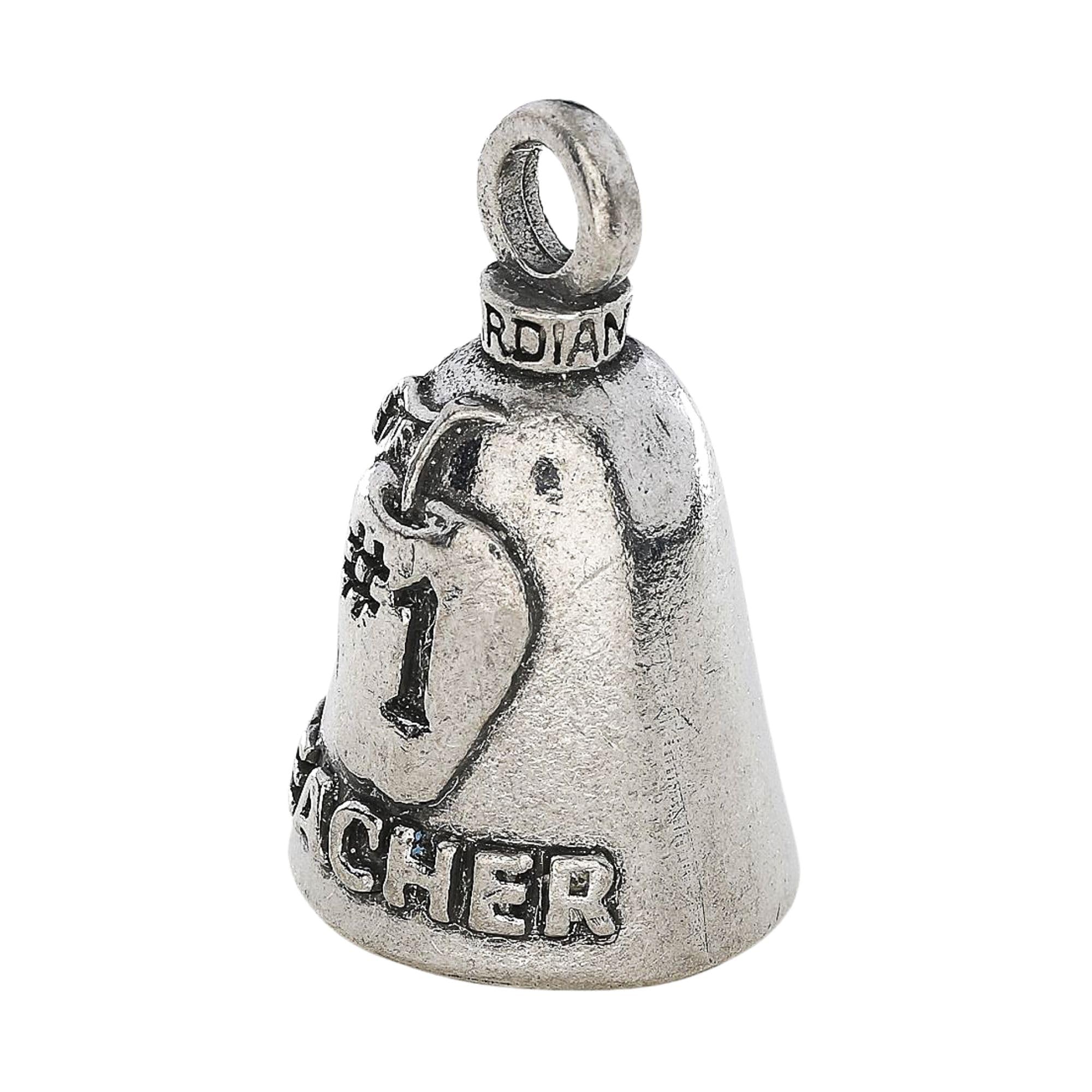 Guardian Bell #1 Teacher Good Luck Bell W/Keyring & Black Velvet Gift Bag | Motorcycle Bell | Lead-Free Pewter | Good Luck Gift