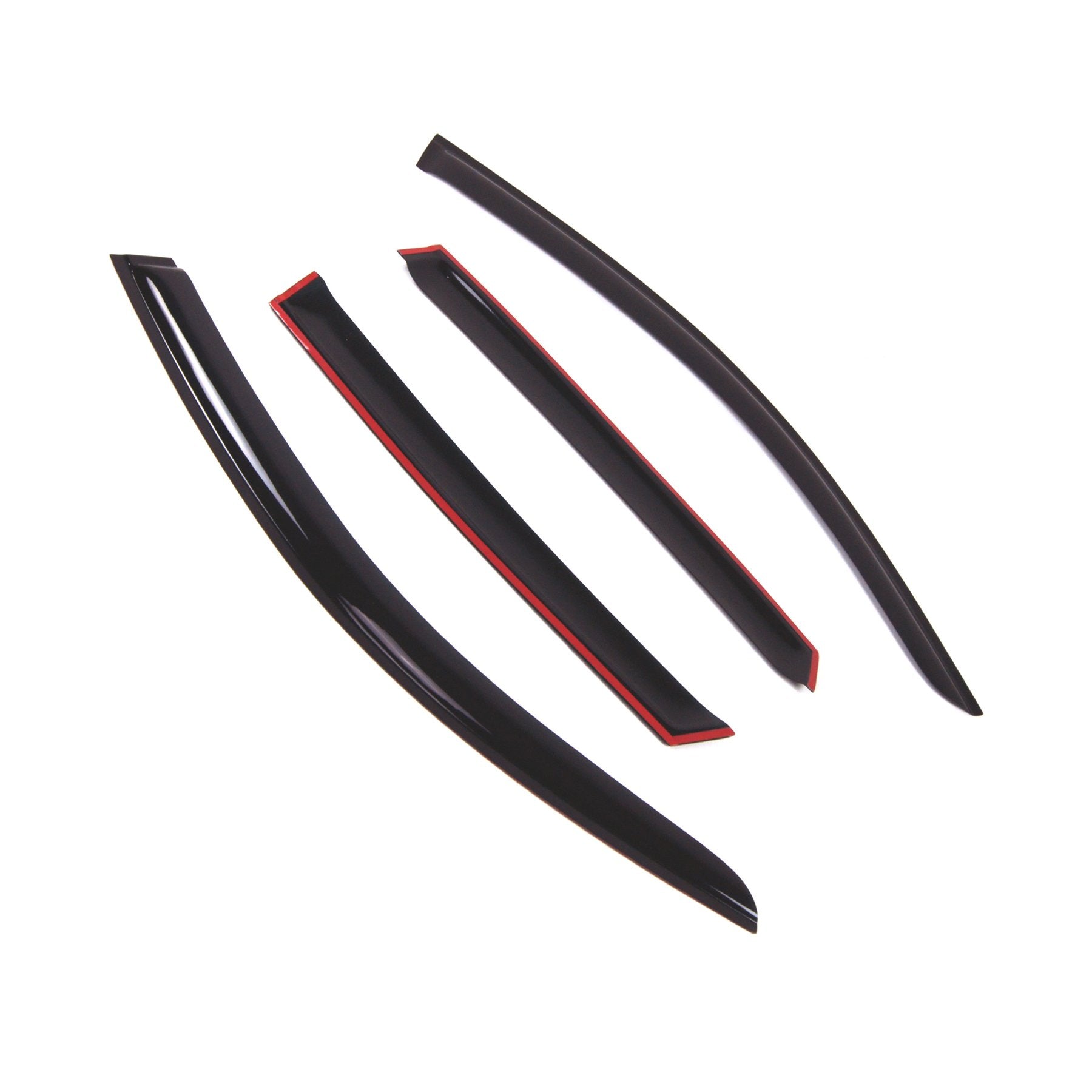 Tuningpros Wd2-664 Dark Smoke 4 Pcs Set Window Visor (Outside Mount) Deflector Rain Guard Compatible With 2008-2016 Audi Q5