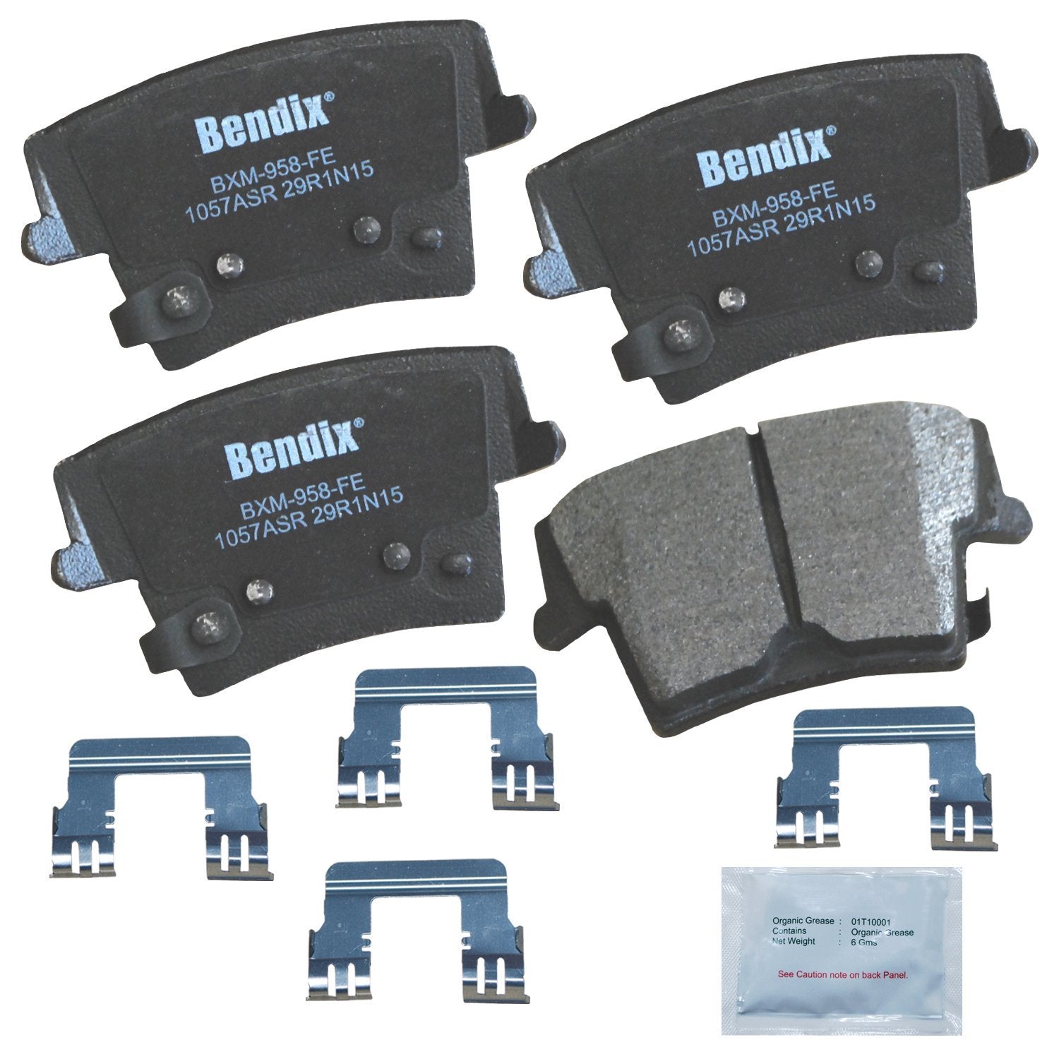 Bendix Priority1 Cfm1057Asr Semi-Metallic Rear Brake Pads For Dodge Charger 2014-2006, Magnum 2008-2006