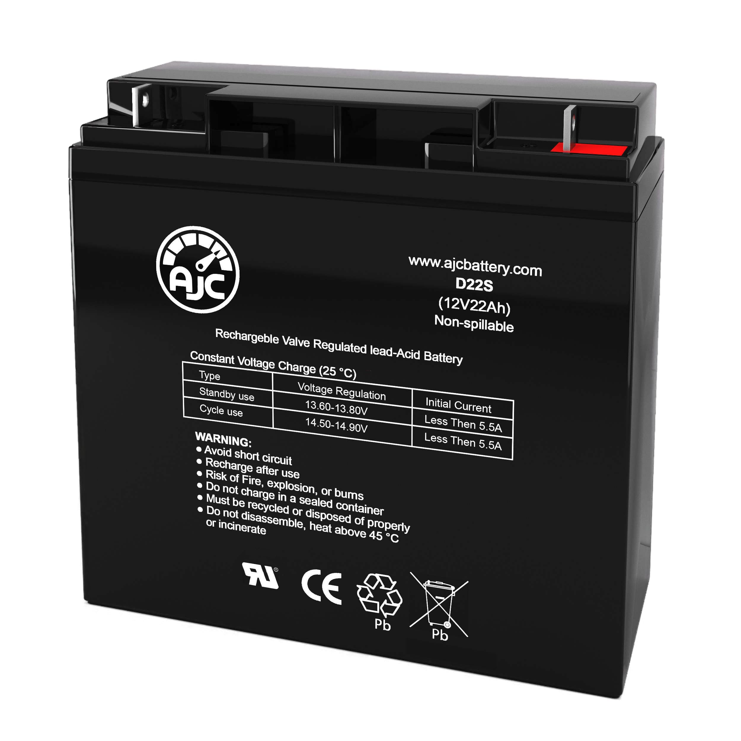 AJC Battery Compatible with Jump N Carry JNC1224 3400 Peak Amp 12 12V 22Ah Jump Starter Battery