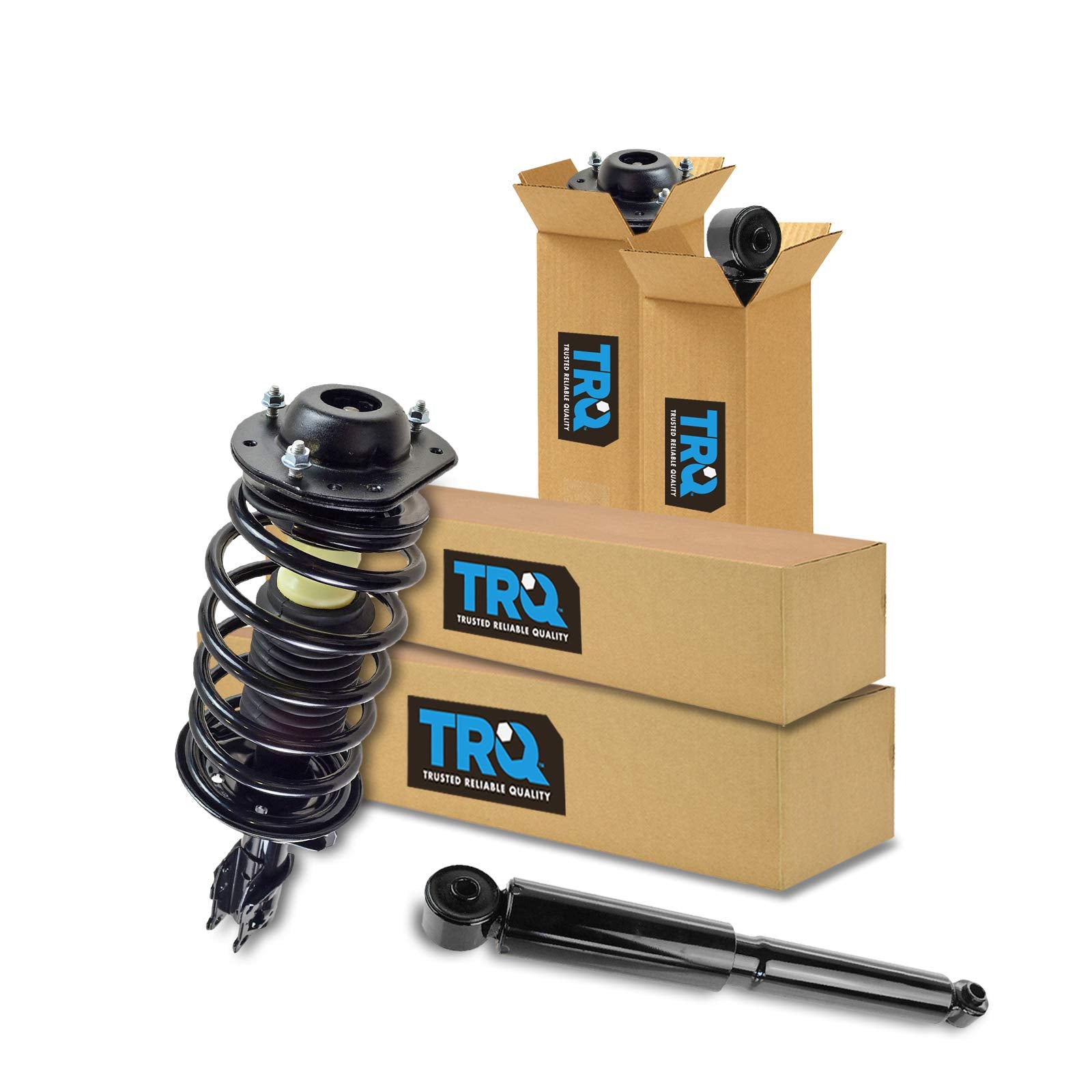 Trq Front And Rear Complete Strut Assembly & Shock Absorber Kit Complete Strut & Coil Spring Assembly Compatible With 2005-2010 