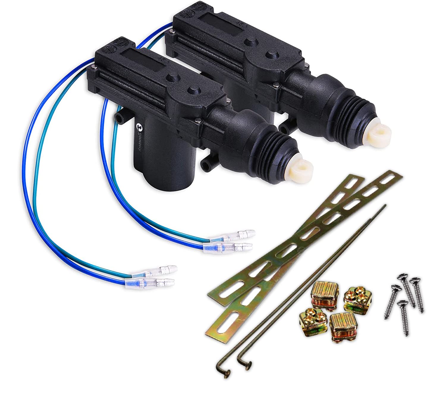 ZONETECH High Power Door Lock Actuator - Heavy Duty Durable Black Universal (2-Pack)