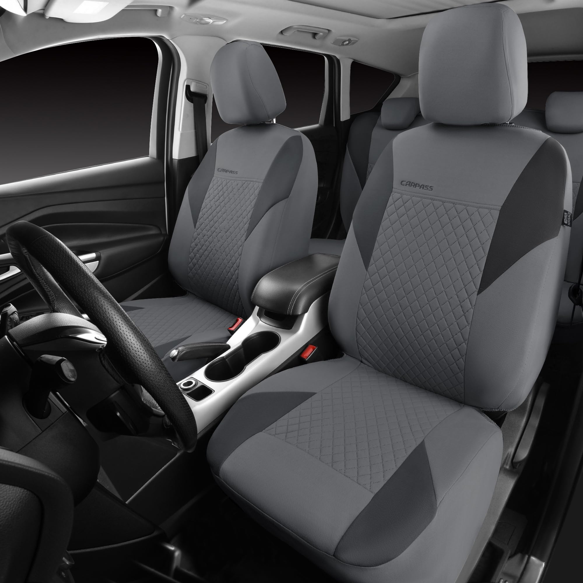 Car Pass Ultrasonic Embossing Cloth Universal Seat Covers-Breathable Car Seat Cover With 5Mm Composite Sponge Inside,Airbag Comp