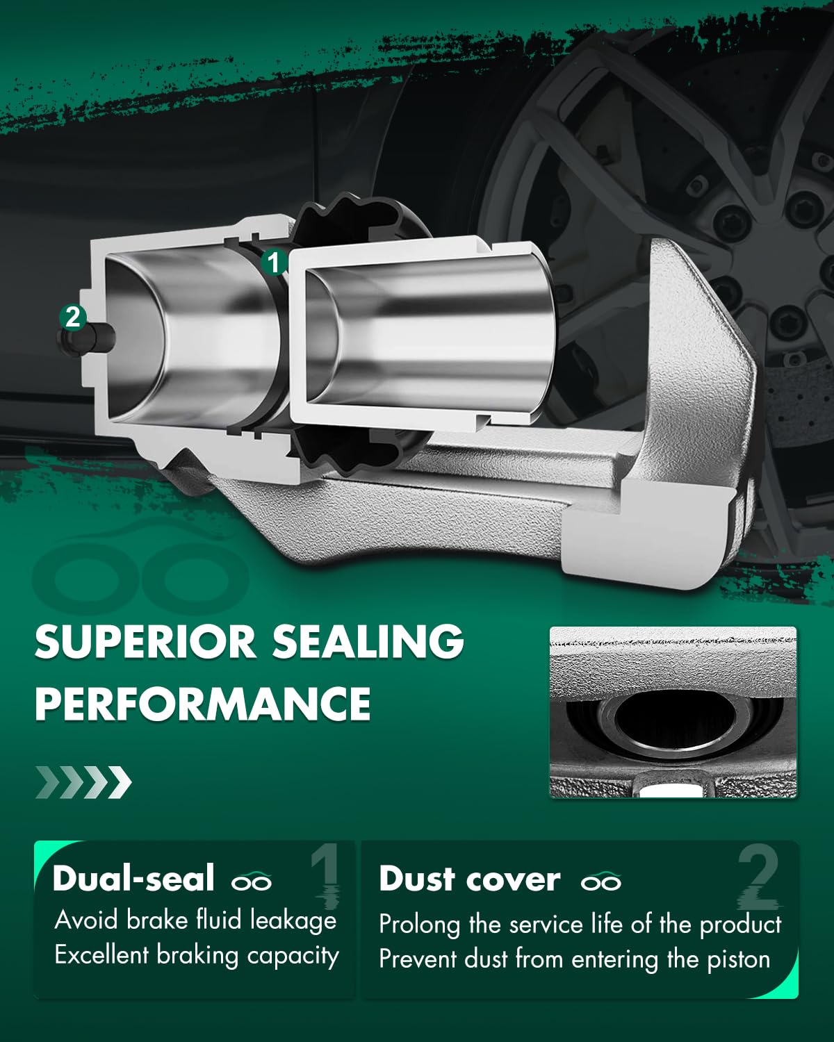 Scitoo Rear Right Brake Caliper With Bracket 18B4645 Compatible For Lexus Es350 2013-2016 For Toyota Avalon 2013-2018 For Toyota