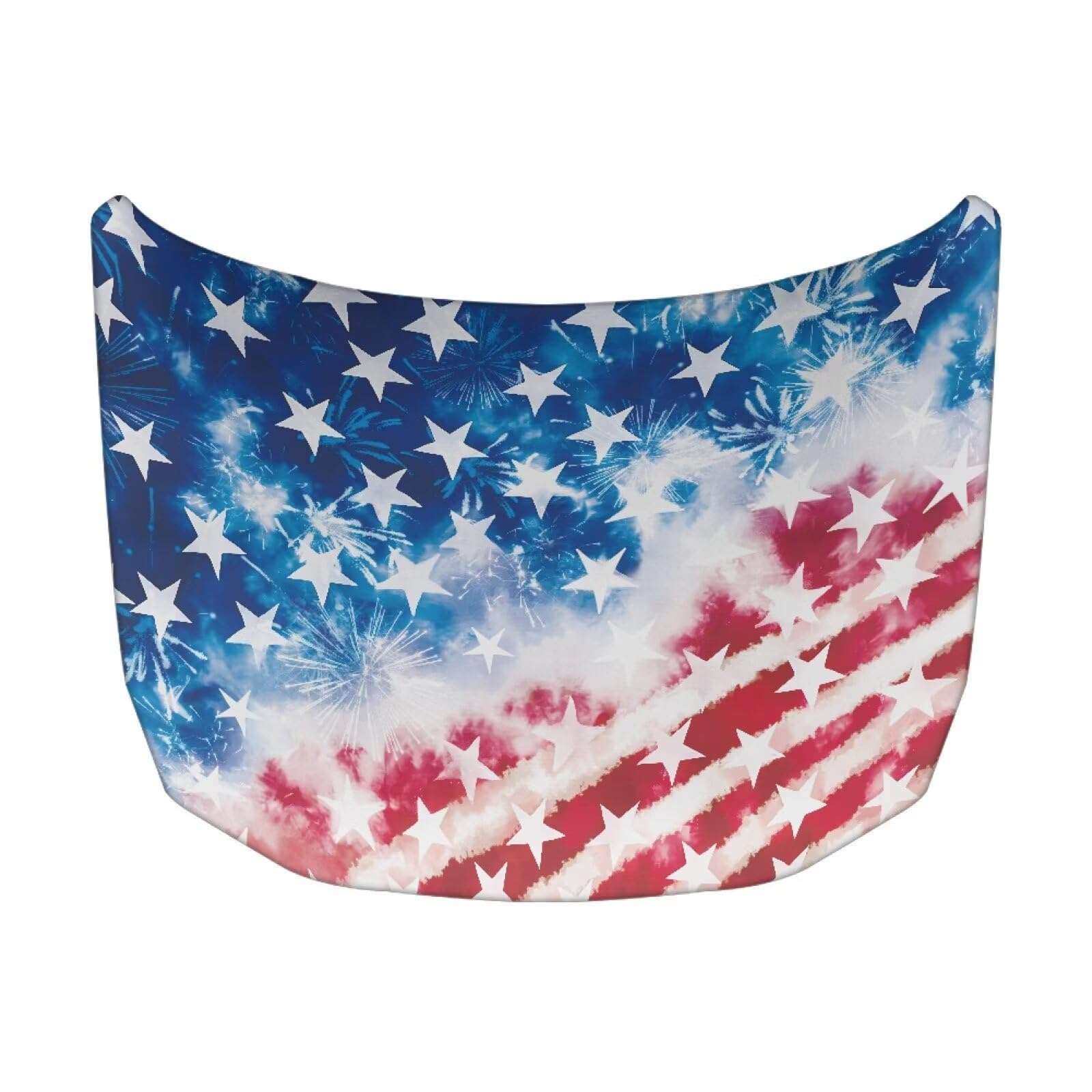 Qiyupavto American Flag Design Car Hood Cover Protector for SUV Sedans Trucks, Elastic Polyester Waterproof Sun-Proof Auto Hood 