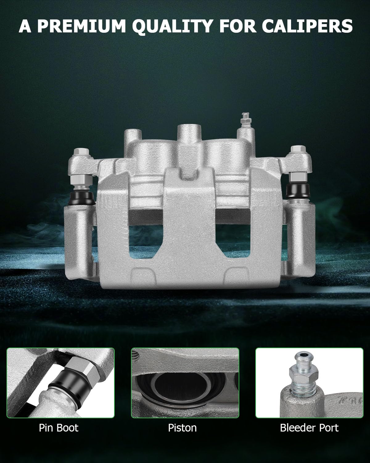 Scitoo Front Left Brake Caliper With Bracket 18B4988 Compatible For Buick Lucerne 2006-2011 For Buick Rendezvous 2004 For Chevro