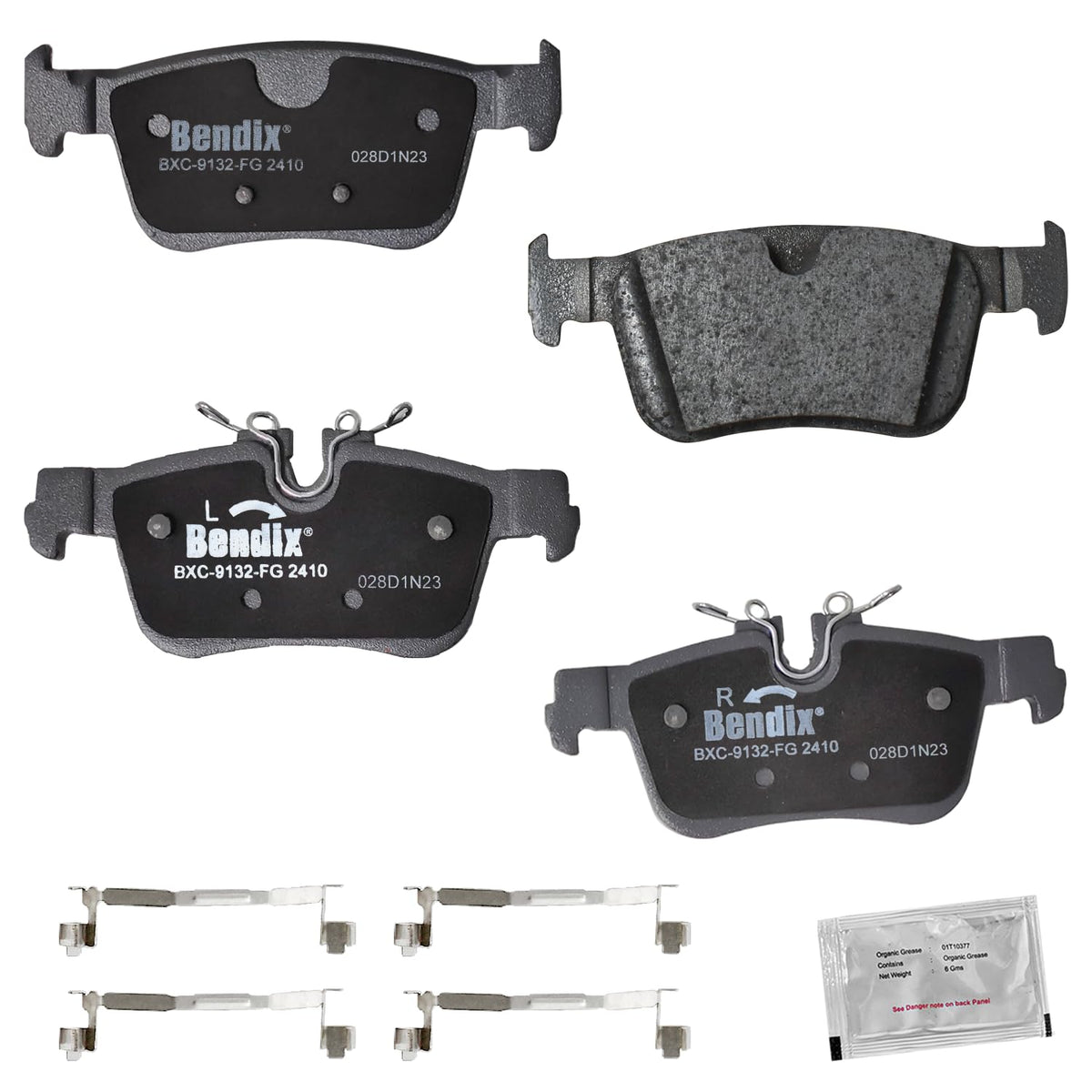Bendix Priority1 Cfc2410 Ceramic Rear Brake Pads For Volvo S60 2023-2021, S90 2024-2022, V60 Cross Country 2023-2022, V90 Cross