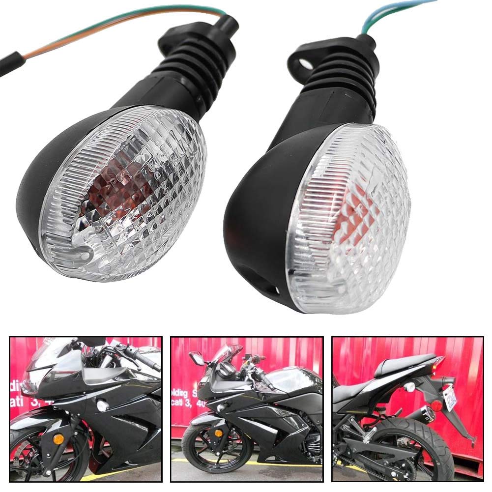 motoparty Motorcycle Turn Signals For KAWASAKI EX250R NINJA 250R KLX250S KLX250SF VN650 Vulcan S Front/Rear Turn Signal Indicato