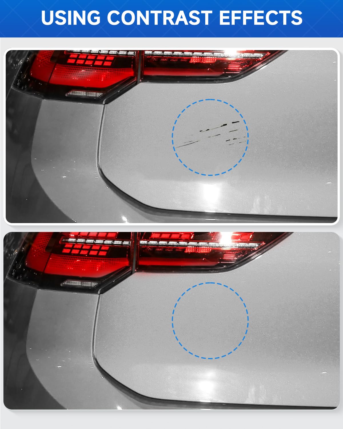 RSACET LA7W/8E Reflex Silver Metallic Touch Up Paint Compatible with Volkswagen Exact Match Touch Up Paint Car Scratch Repair