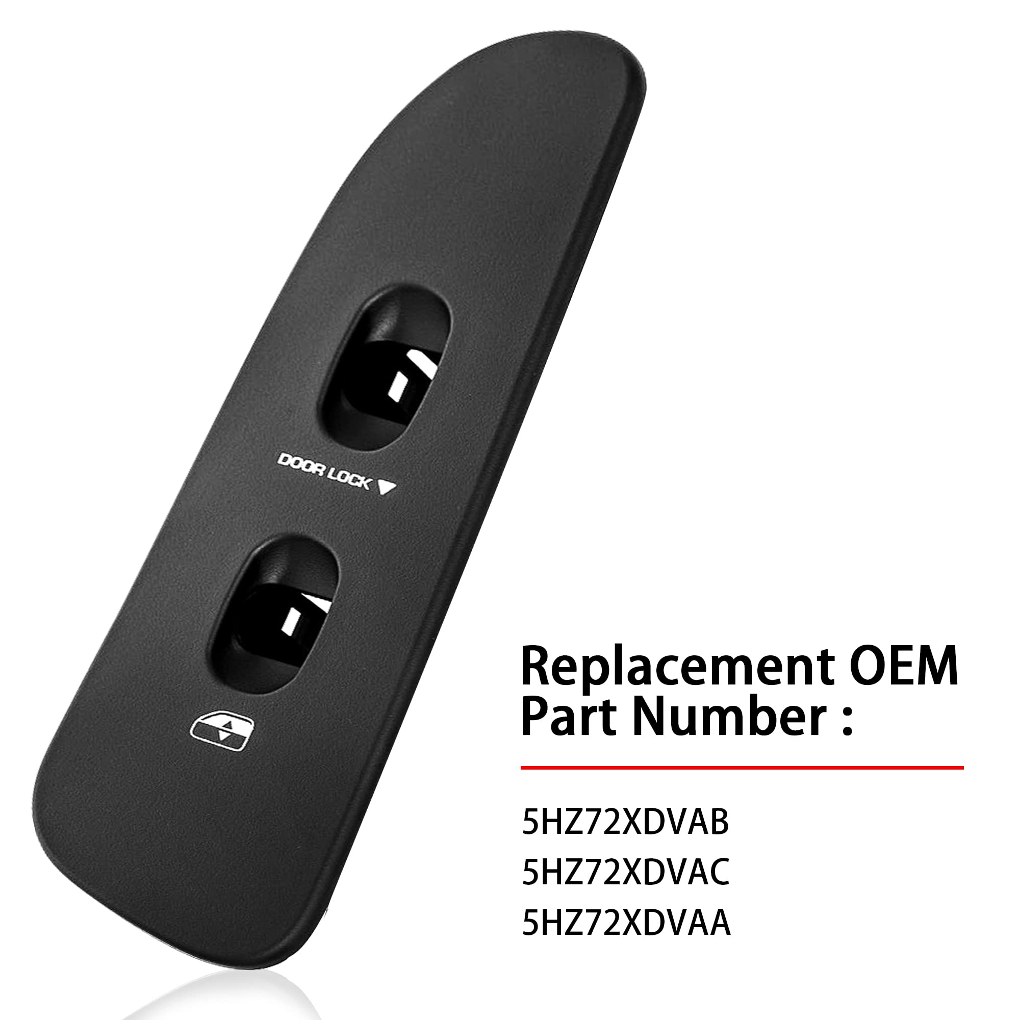 Basiker Window Switch Cover, Passenger Side Door Switch Panel Bezel Trim For 2002 To 2010 Dodge Ram 1500 2500 3500, Black