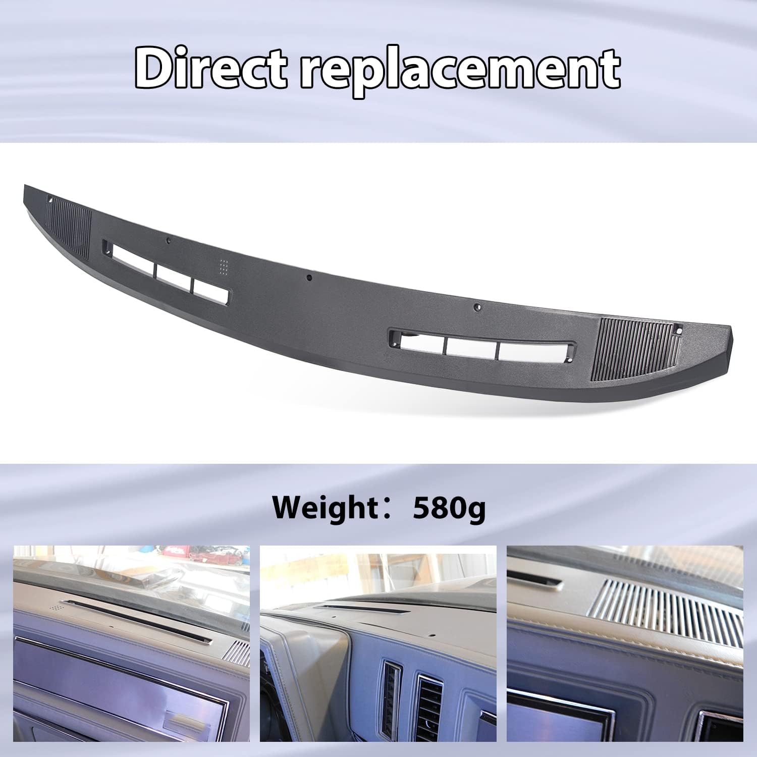 ECOTRIC Upper Dash Panel Compatible with Buick Regal & Grand National 1978-1987 Replacement for 25520629 80230-01-25 BP12358S FL