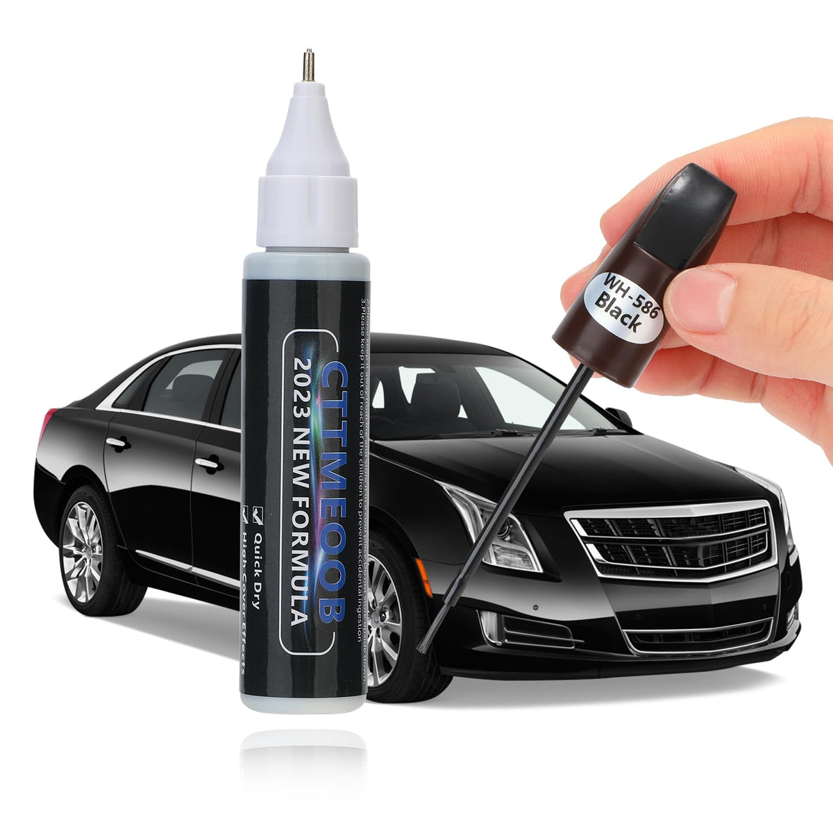 Black Touch Up Paint For Cars, Two-In-One Car Paint Scratch Repair Pen, Quick & Easy Solution To Repair Minor Automotive Scratch