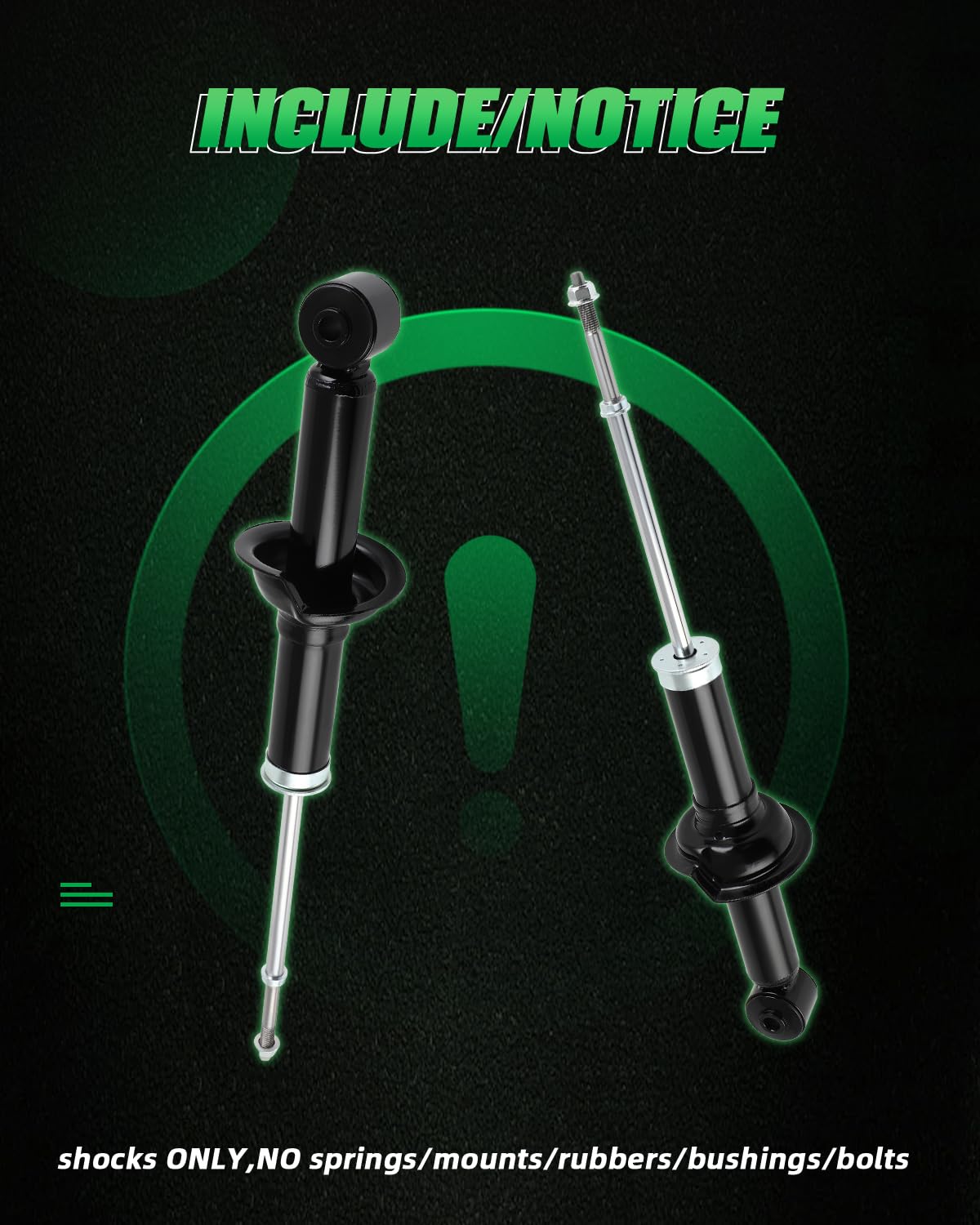 Scitoo - Rear Shock Absorbers For Mitsubishi Fits 2011-2018 For Mitsubishi Outlander Sport,2011 For Mitsubishi Rvr Shocks 340060 345934 Shocks Struts - 2Pc Set