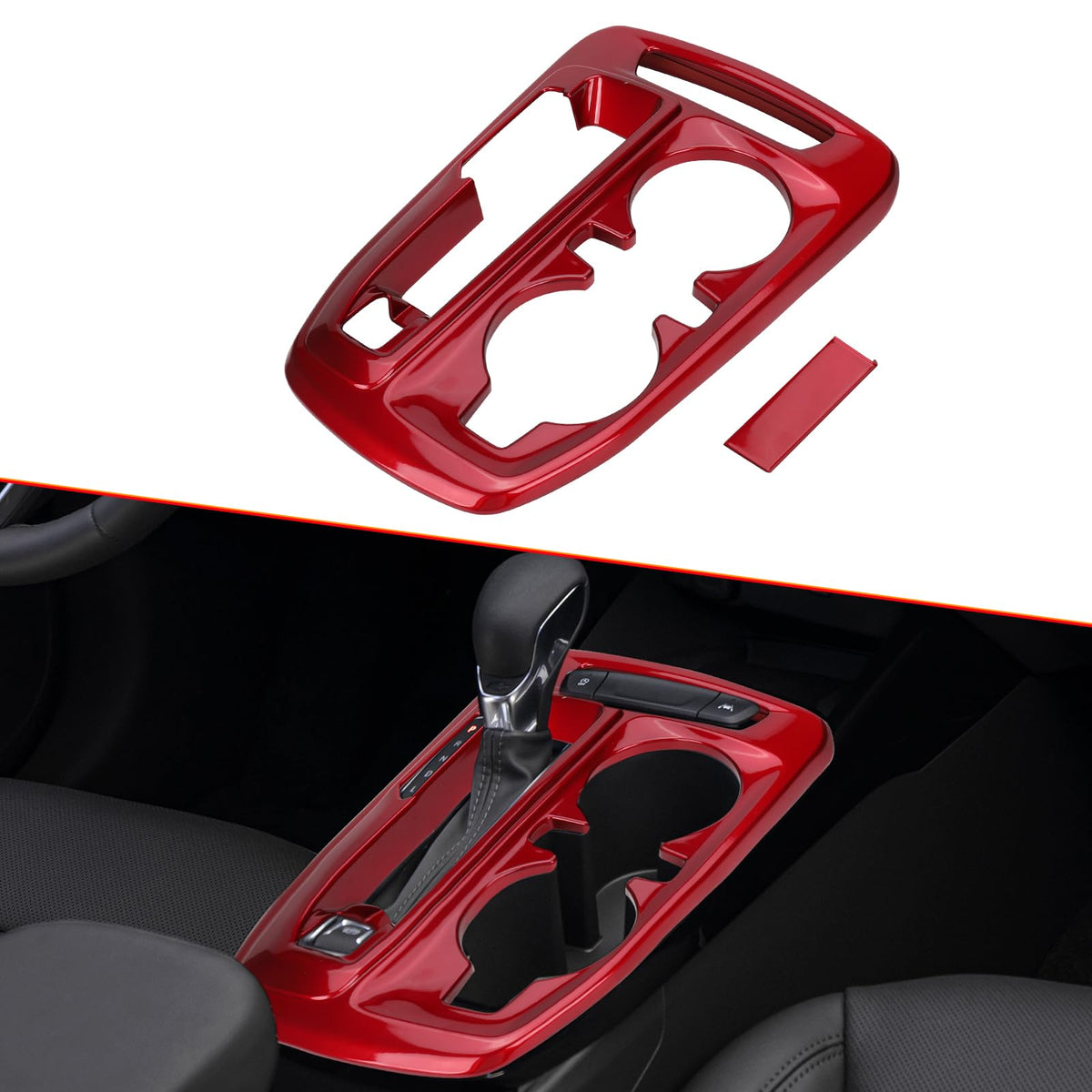 ZWPARTS Gear Shift Panel Trim Cover Compatible with 2024 2025 Chevy Trax (LS,1RS,LT,2RS,ACTIV) ABS Shift Panel Cover for 2024 Tr