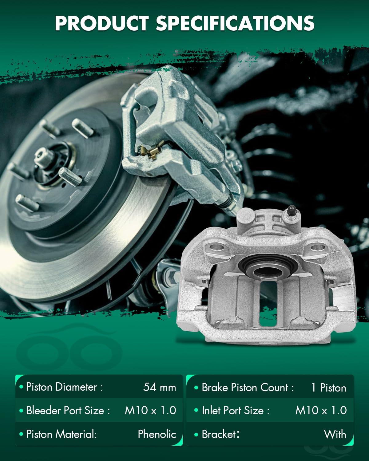 Scitoo 18B4855 Rear Right Disc Brake Caliper W/Bracket For Cadillac For Deville/For Dts,For Chevy For Silverado 1500/For Silvera