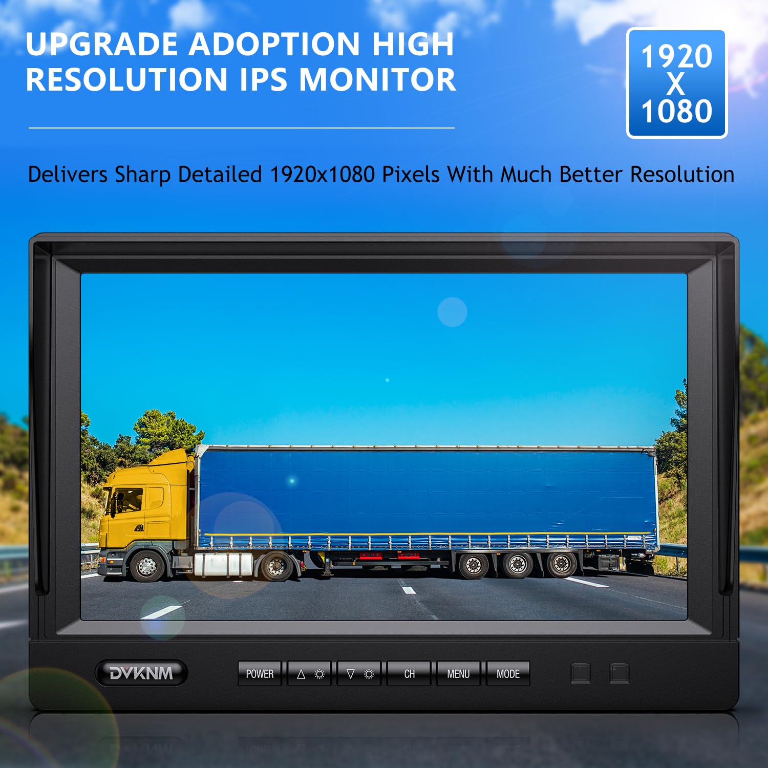 Dvknm Ultimate 9'' Ahd Ips Monitor 1080P Hd Dvr Recording Dual Split Backup Camera Complete Kit For Car Truck Rv Ip69 Waterproof