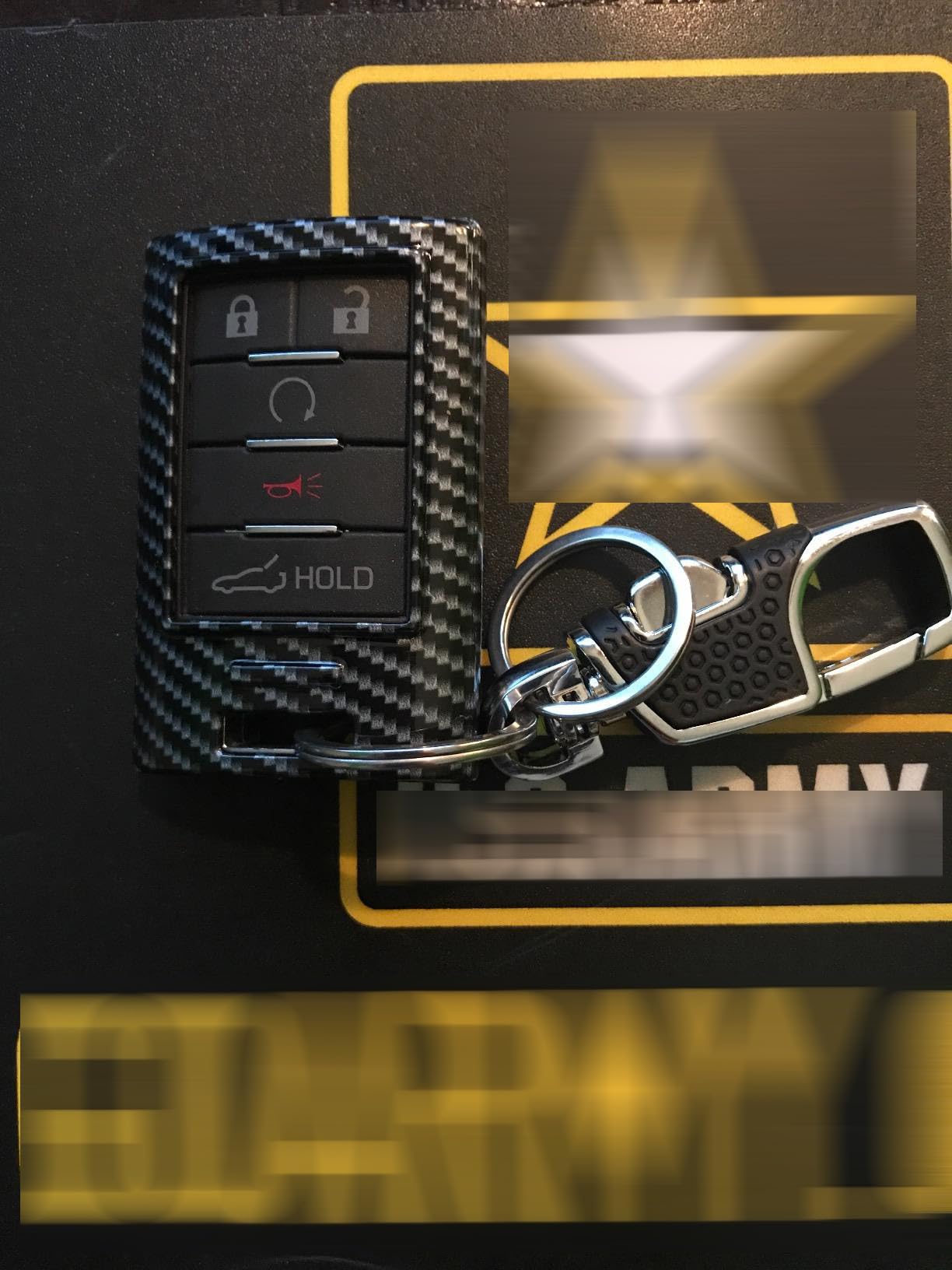 Smart Remote Key Fob Cover Case Shell compatible with Corvette C7 and Cadillac CTS ATS SRX STS DTS