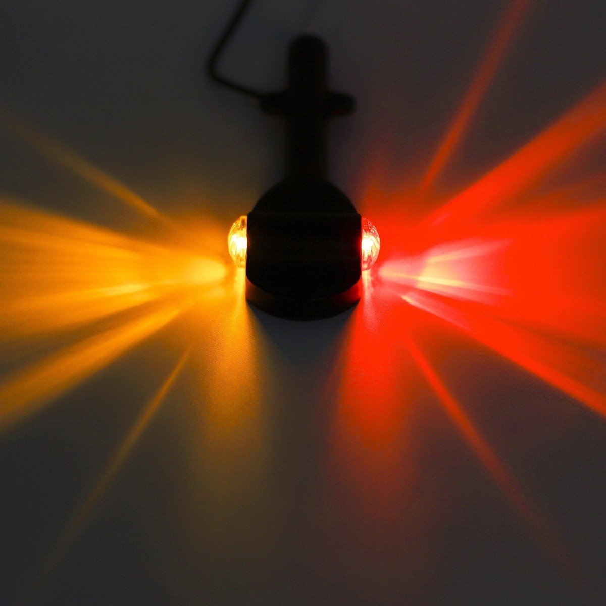 Partsam Set Red Amber Led Trailer Fender Bullet 3/4'' Led Clearance Marker Light Left Right