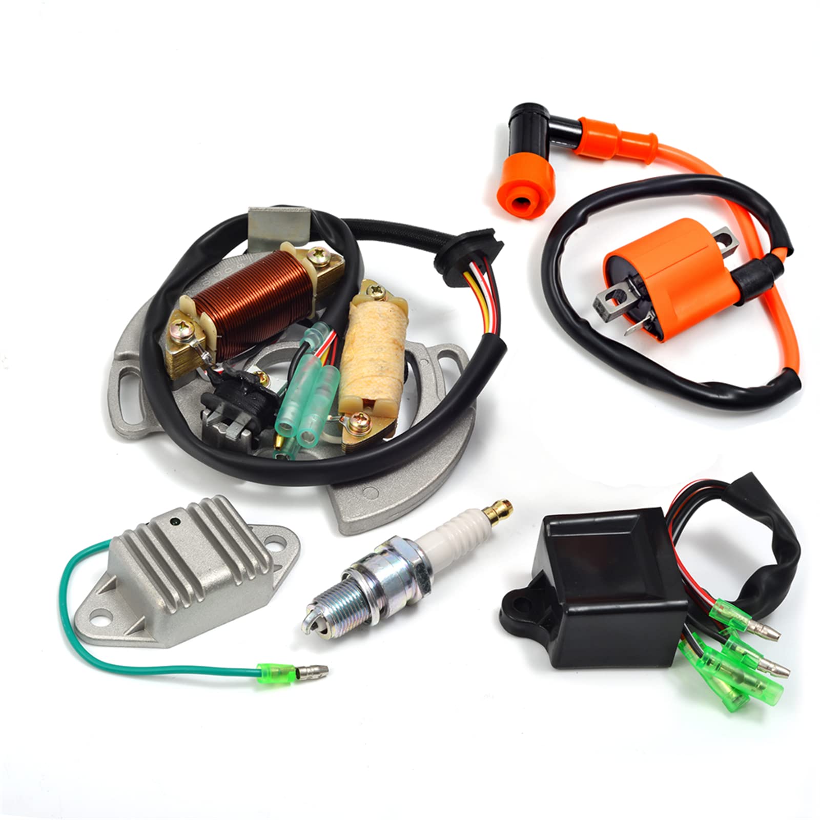 Moto1988 Ignition Coil Spark Plug Cdi Regulator With Stator For Yamaha Blaster 200 Yfs200 1997-2001 Oem 3Fl-85540-10-00 3Kj-82310-10-00 82F-81910-A0-00 3Jm-85560-00-00