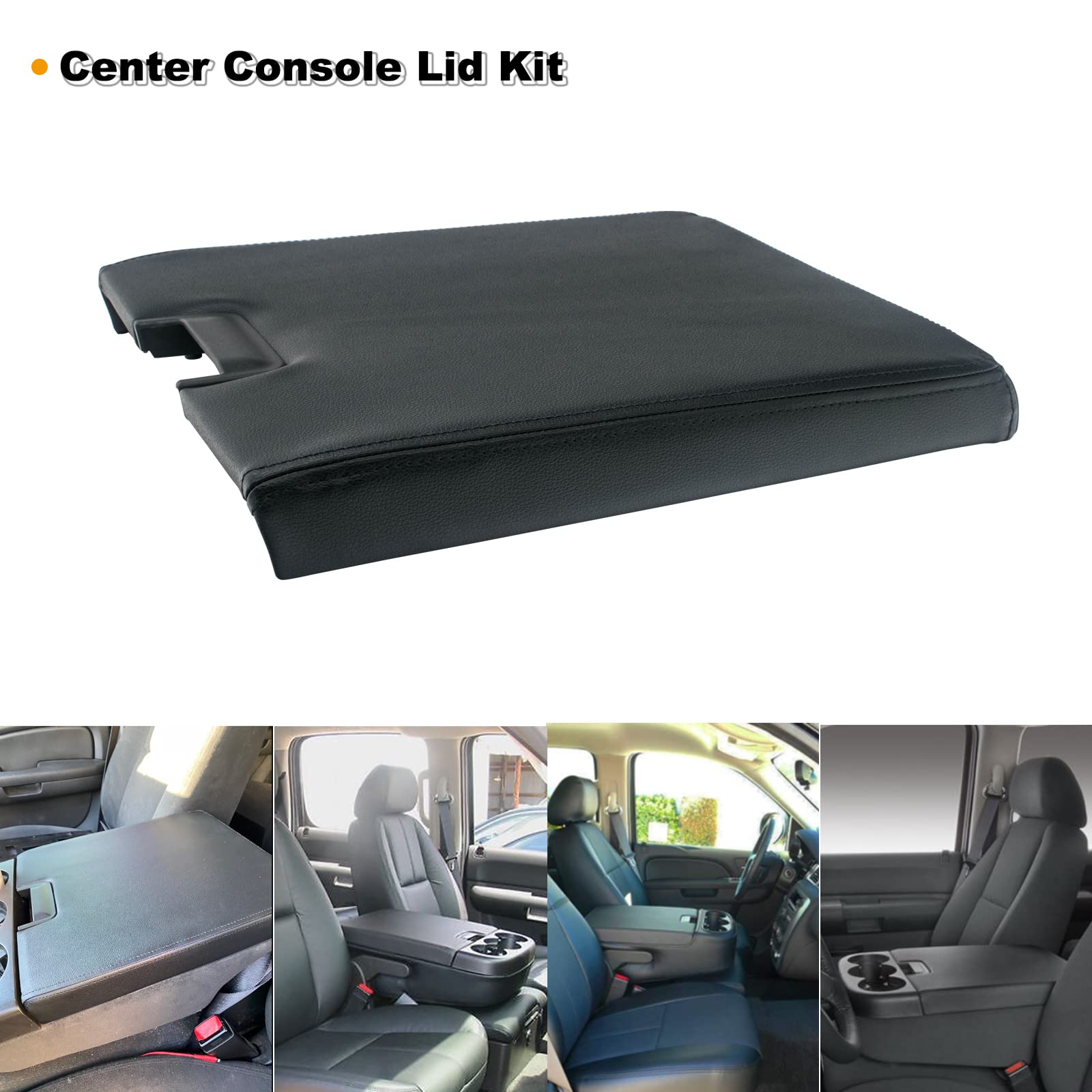 Nhiles Center Console Lid Kit With Latch Compatible With 2007-2013 Chevy Tahoe/Avalanche/ 2008-2014 Silverado/Gmc Yukon(Xl)/Sier
