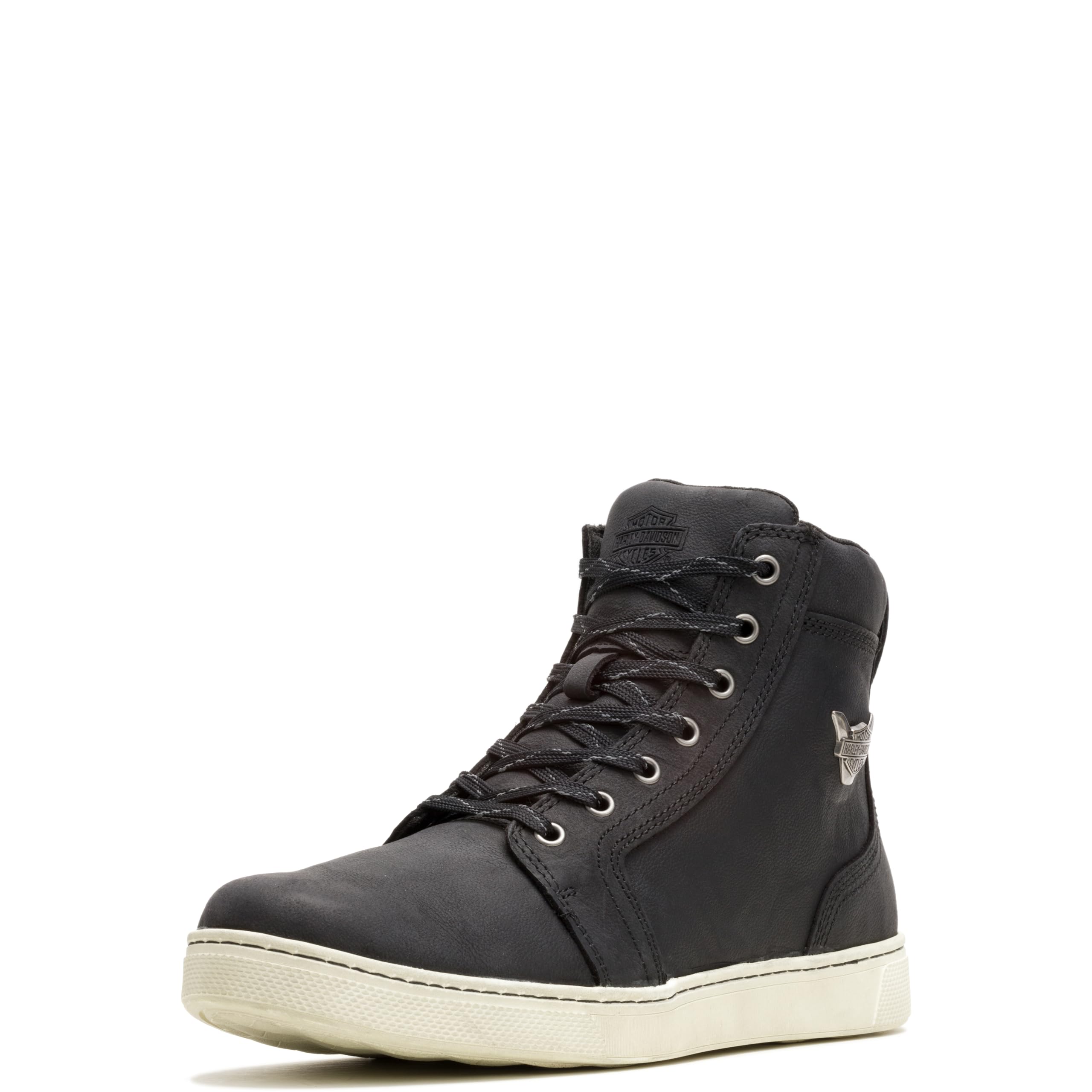 Harley-Davidson Footwear Men'S Bateman 5'' Metal Leather Motorcycle Casual Sneaker Boot, Black, 12
