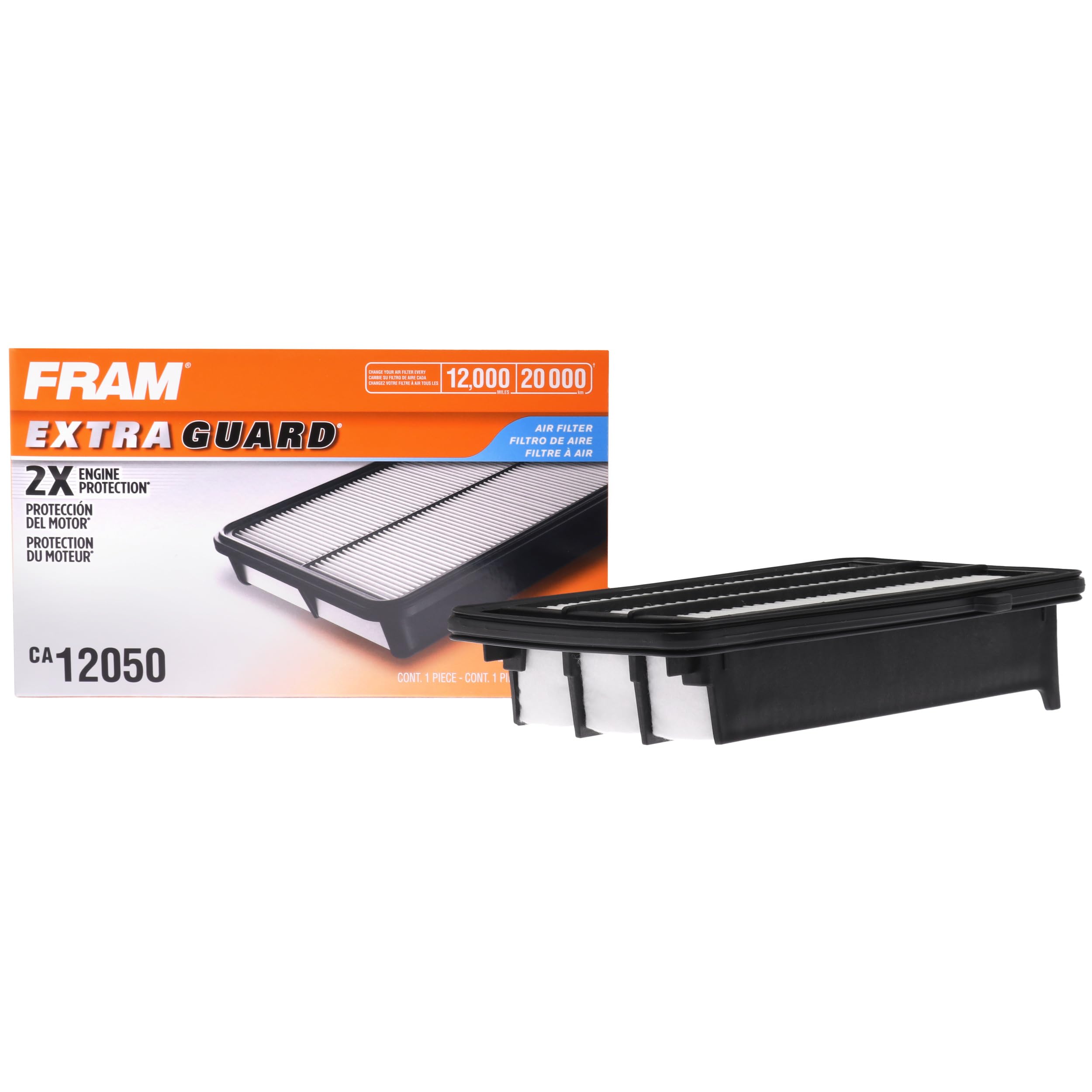 Fram Extra Guard Engine Air Filter Replacement, Easy Install W/Advanced Engine Protection And Optimal Performance, Ca12050 For S