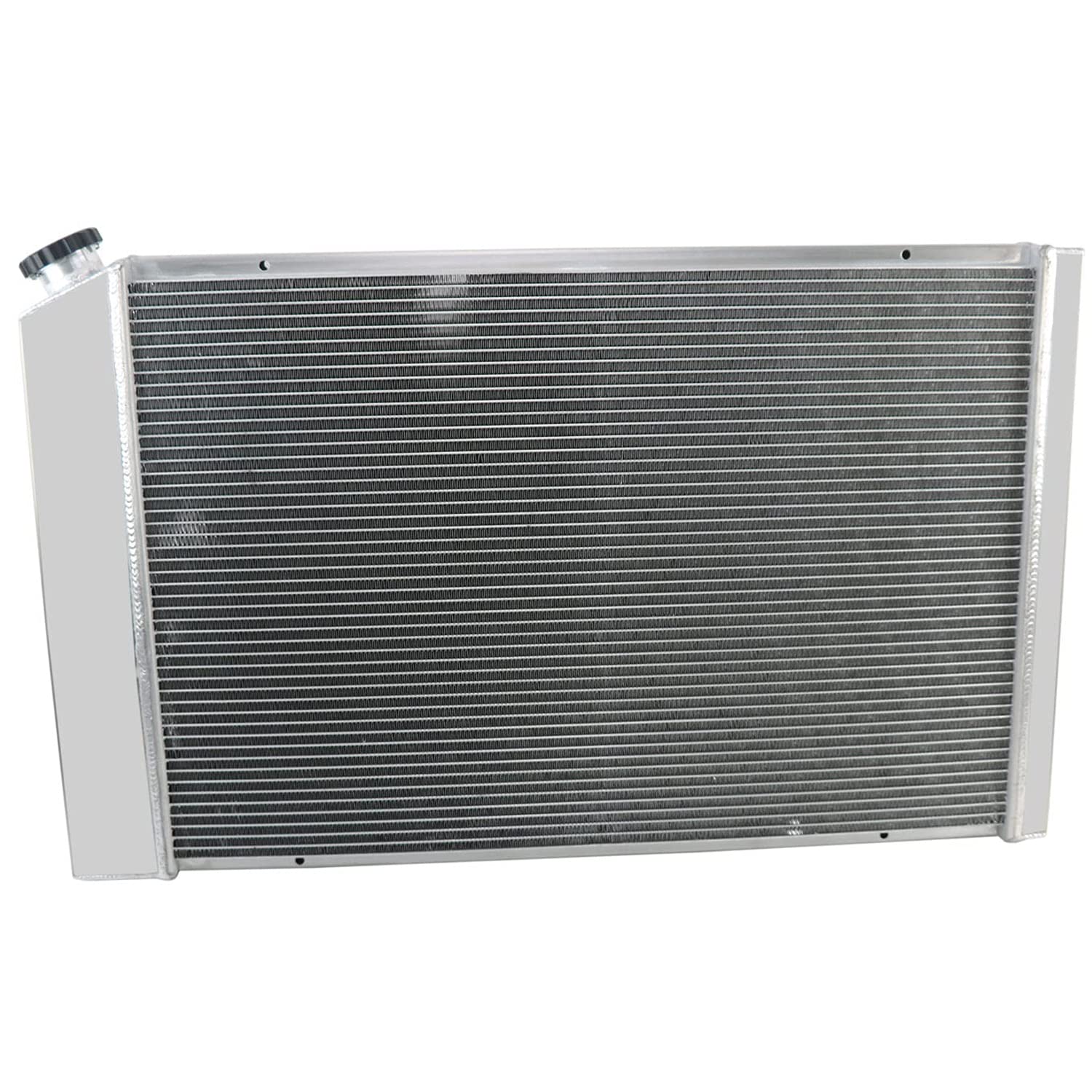 RadRace 3 Row Aluminum Radiator Shroud Fan Relay for 1973-1991 Chevy C30 C20 C10 C2500 C1500 K30 K20 K10 Pickup Blazer GMC Truck