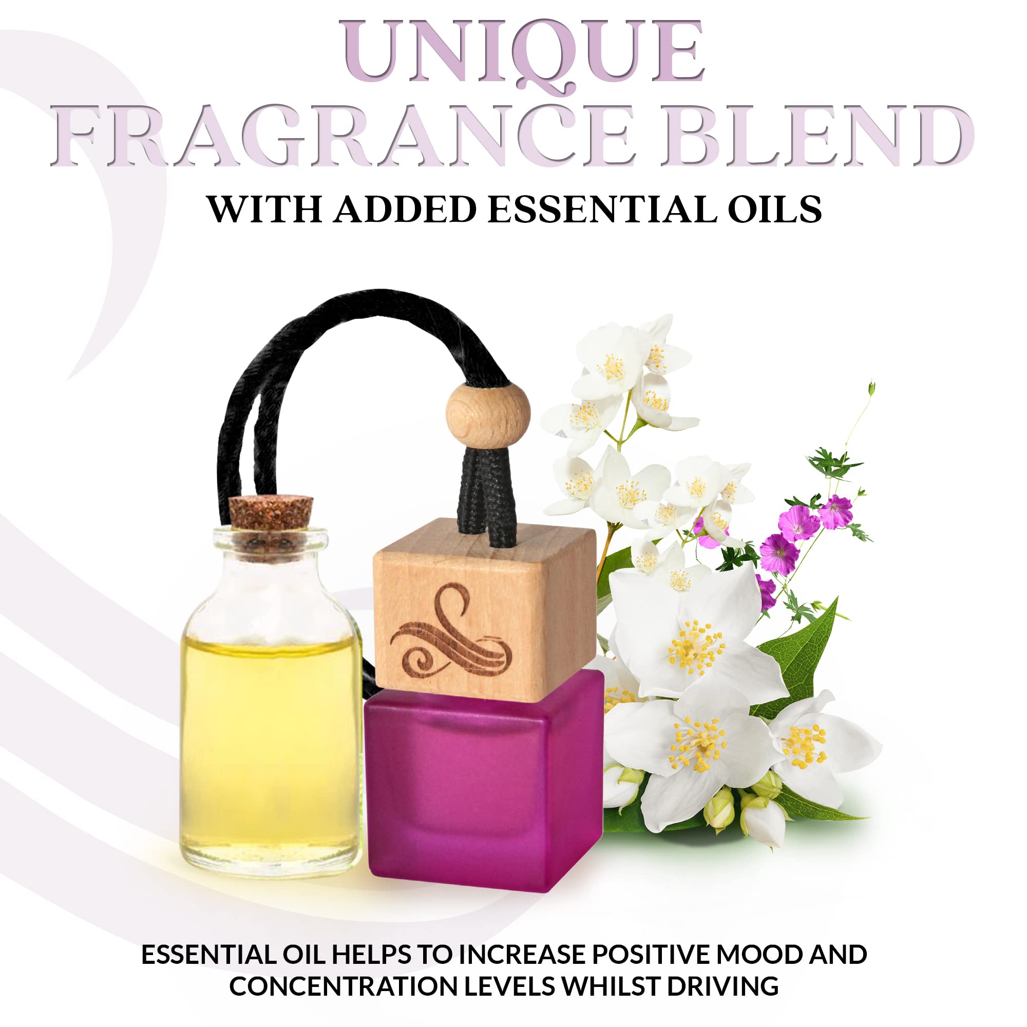 Perfa Purple Alien Car Air Freshener for Women - Strong Odour Eliminating Perfume Style Freshener with Vent Clip, 0.27 Fl Oz