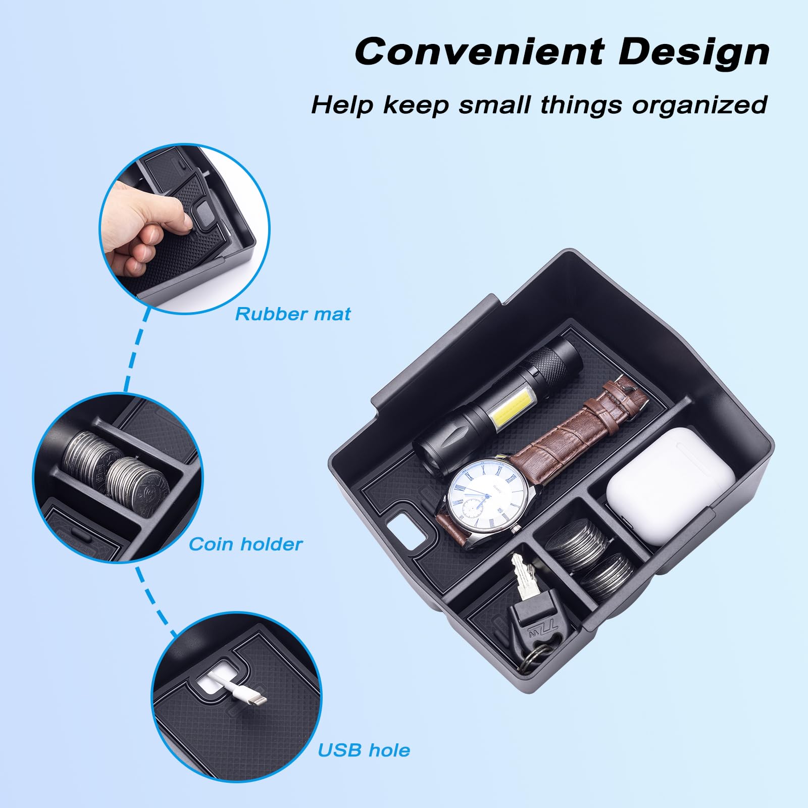 Jkcover Center Console Organizer Tray Compatible With 2025 Subaru Forester Interior Armrest Insert Storage Box Easy Removal Acce