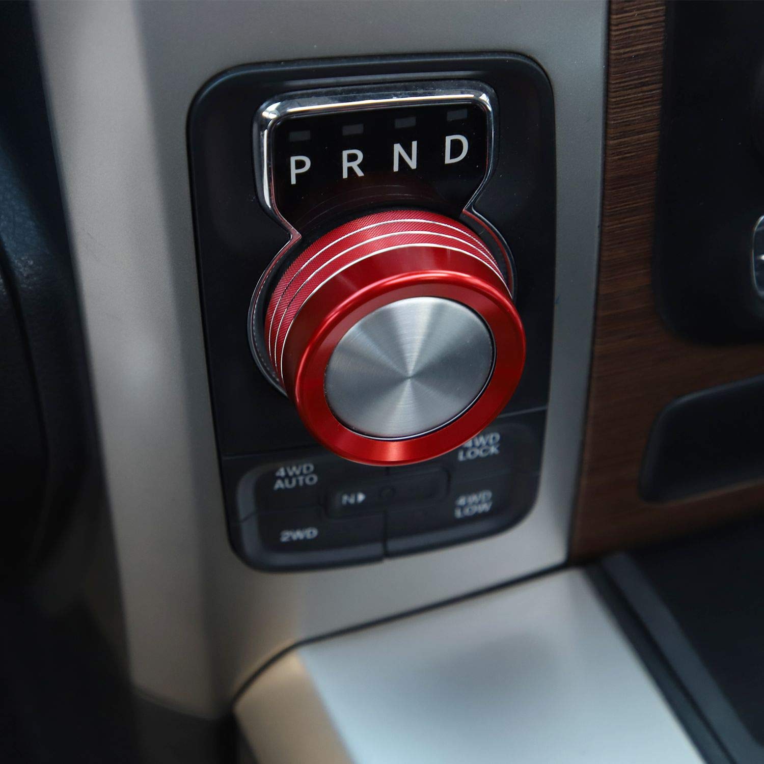 Voodonala For Dodge Ram Aluminum Gear Shift Shifter Switch Transmission Gear Selector Shift Lever Gearstick Knob Coverfor 2013-2017 Dodge Ram Interior Accessories, 1Pc