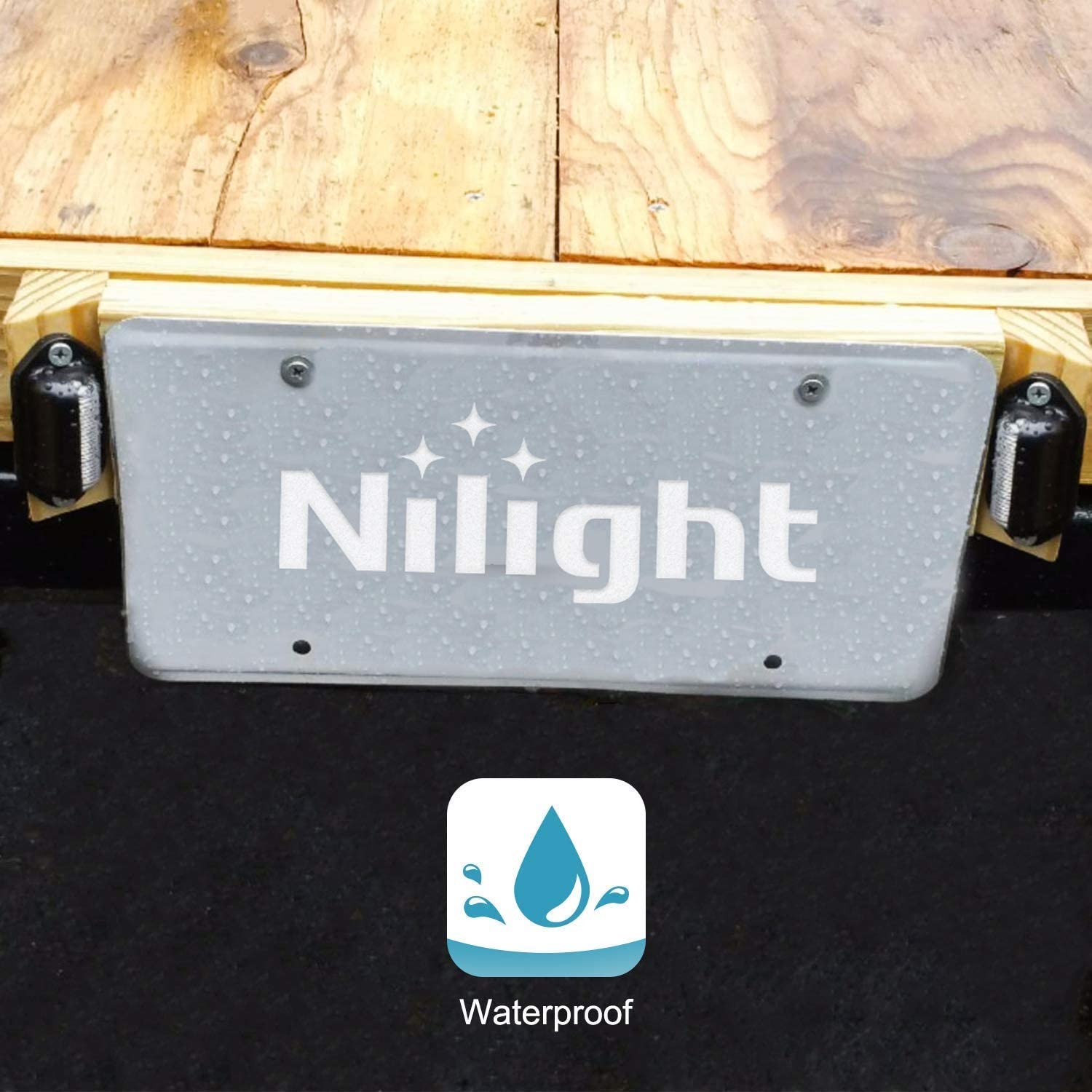 Nilight 2Pcs 12V Led License Tag Light Convenience Courtesy Door Step Lights Waterproof Rainproof Dome Cargo Under Hood Legal Fo