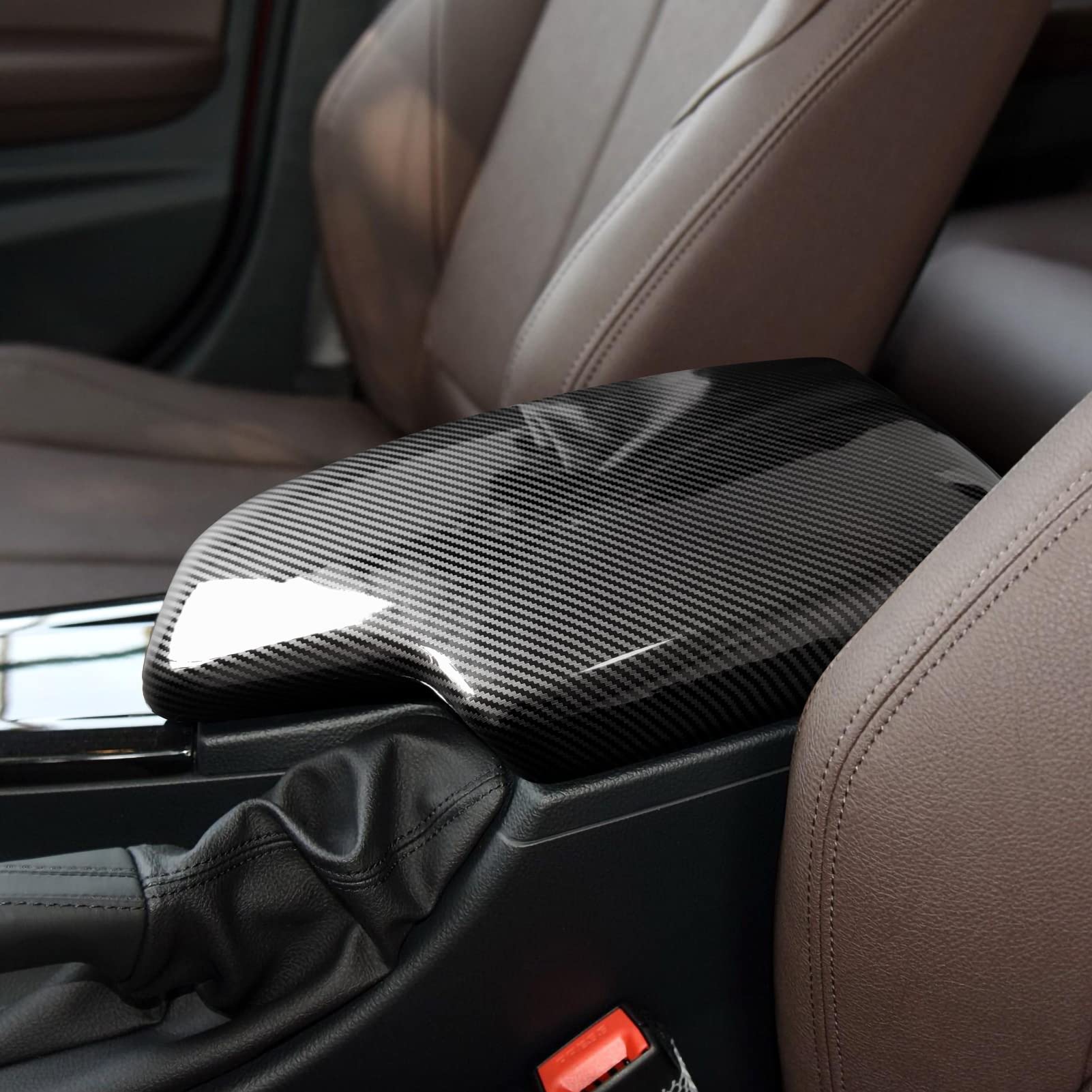 Car Armrest Cover Lid Storage Box Sticker Carbon Color Abs Decal Trim Fits For Bmw F30 2012 2013 2014 2015 2016 2017 2018 2019 Accessories