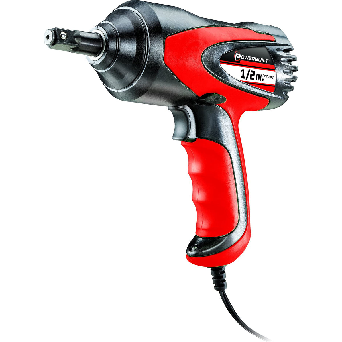 Powerbuilt 12 Volt Lug Nut Impact Wrench 2 Sockets, Cigarette Lighter Plug With Carry Case, Led Light For Night - 240067