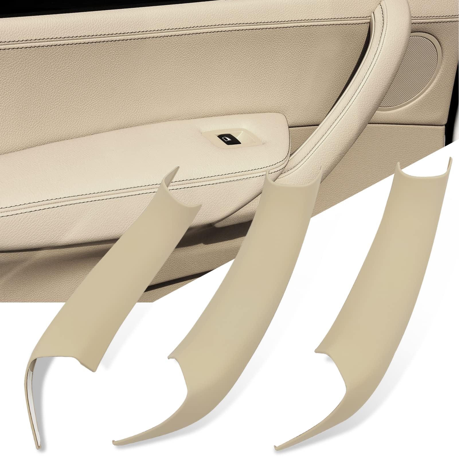 Jaronx Compatible with BMW X3 F25/X4 F26 Door Handle Covers,3PCS Interior Door Pull Handle Covers for BMW X3 F25 2010-2016, X4 F