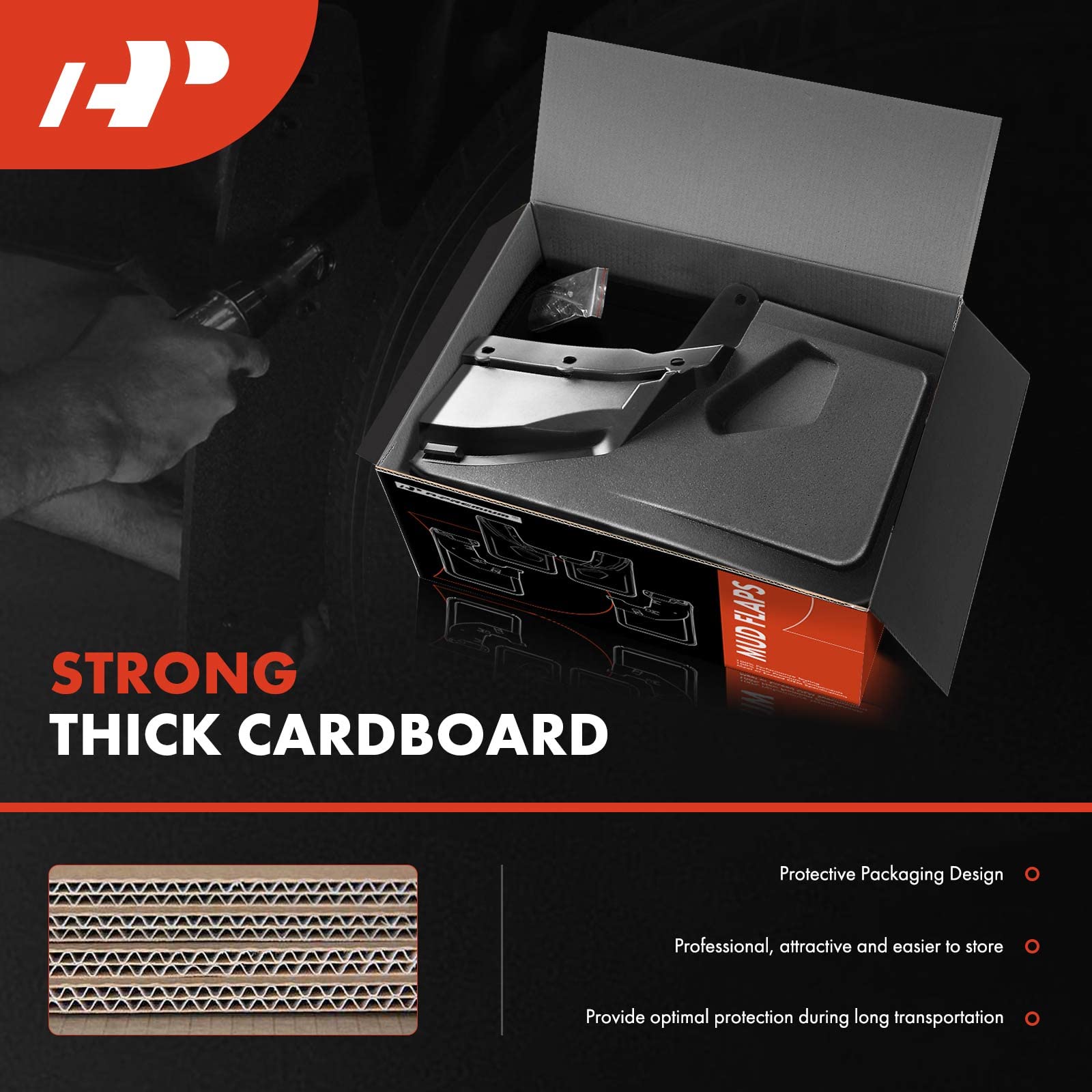 A-Premium - 4Pcs Mud Flaps Splash Guards W/Hardware Compatible With Ford Bronco 2024-2021, [4 & 2-Door] - For Base, Everglades,