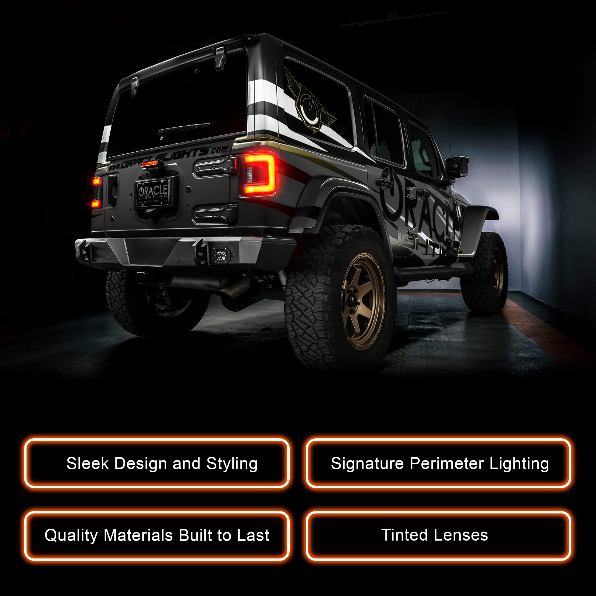 Oracle Lighting Flush Mount Led Tail Lights For Jeep Wrangler Jl (Tinted Lense)