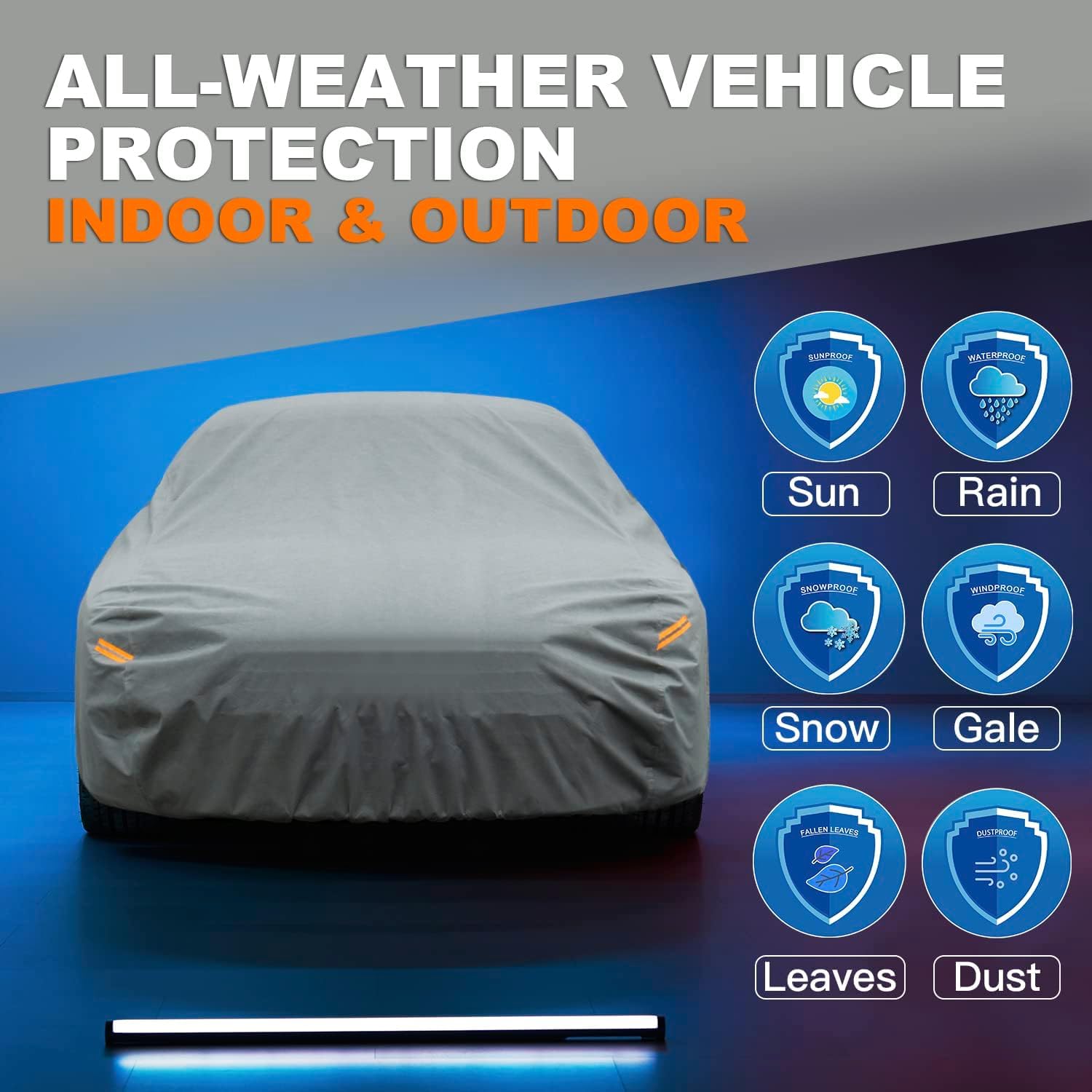 Kayme Heavy Duty Car Cover Custom Fit Svx (1991-1997) Waterproof All Weather For Automobiles, Full Exterior Covers Sun Rain Uv P