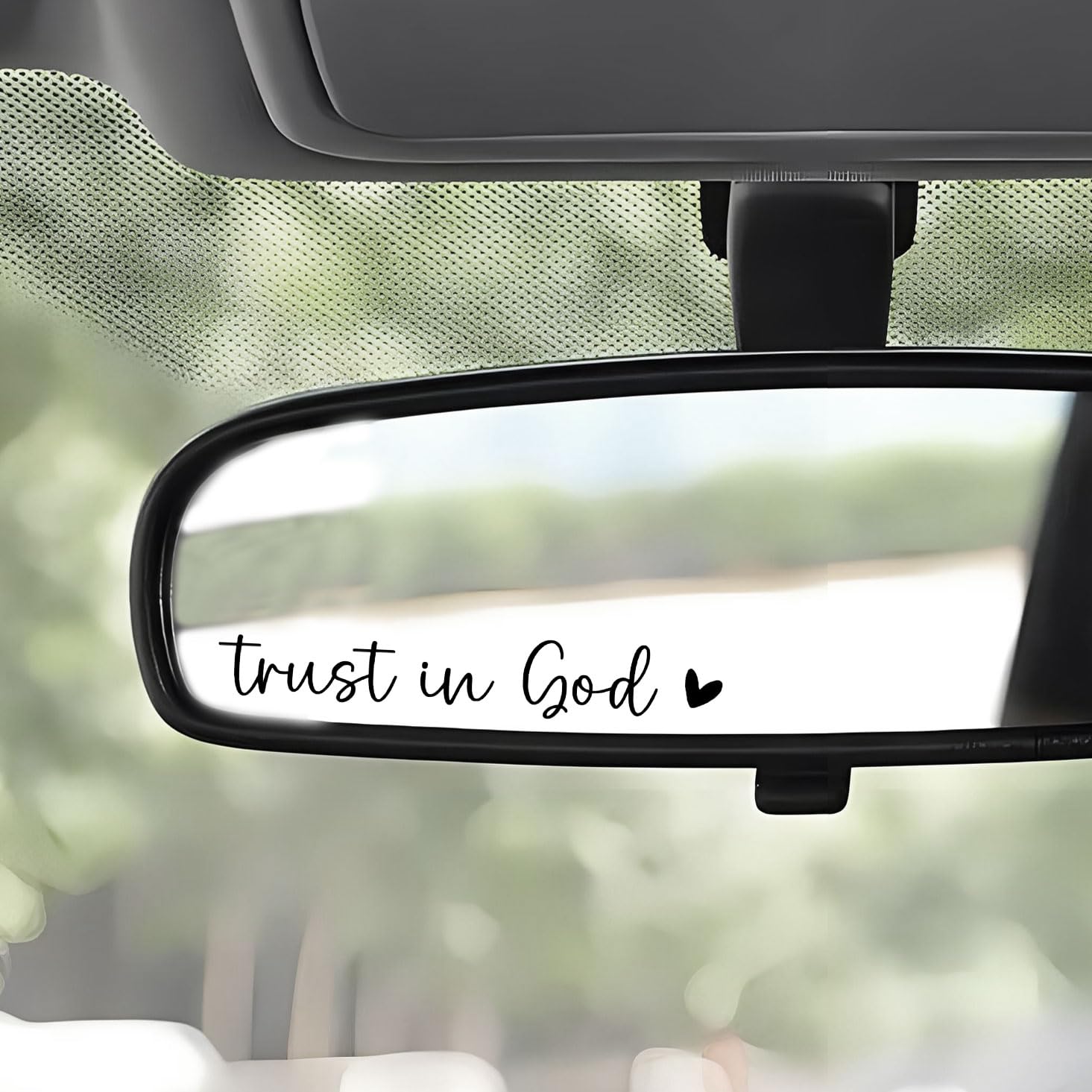 2 X Trust In God Rearview Mirror Decal Water Bottle Stickers Affirmation Reminder Sticker Laptop Bumper Sticker Tumbler Vinyl St