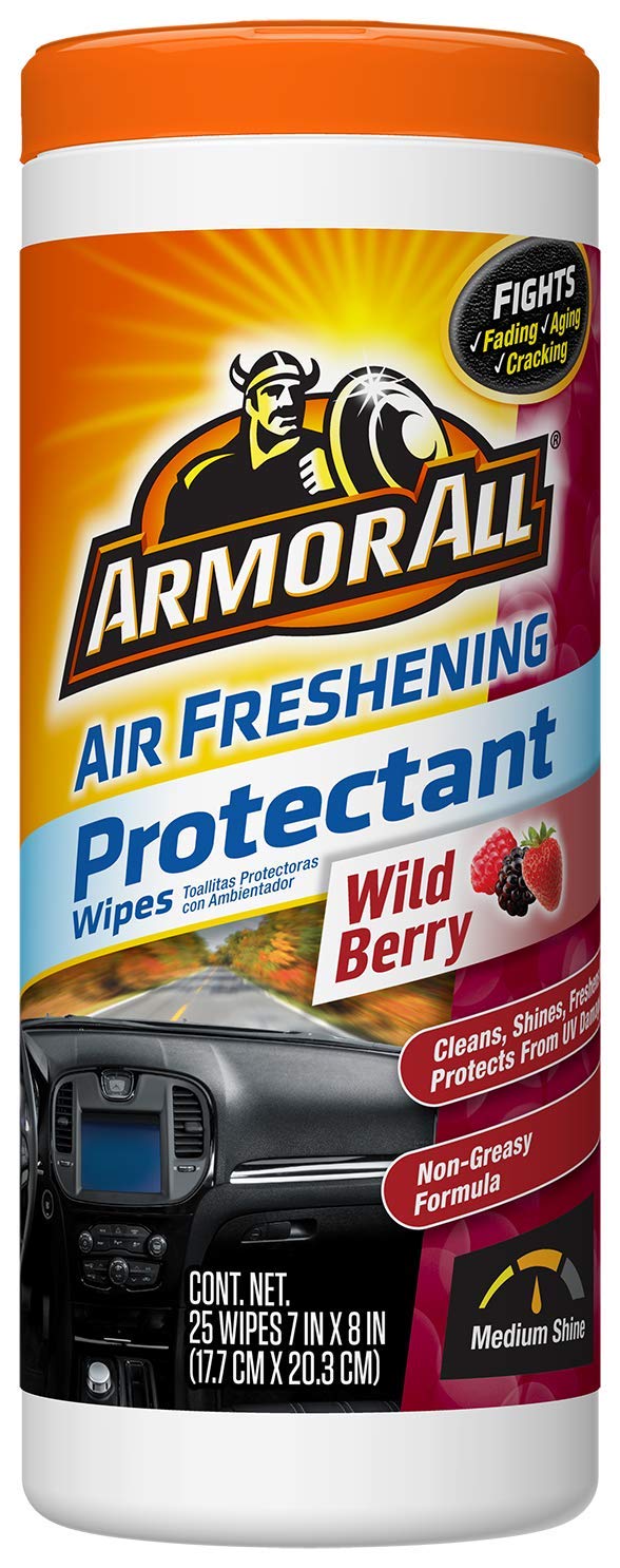 'Armor All 78535 Wild Berry Air Freshening Protectant Wipes 25 Ct, 25 Pack'