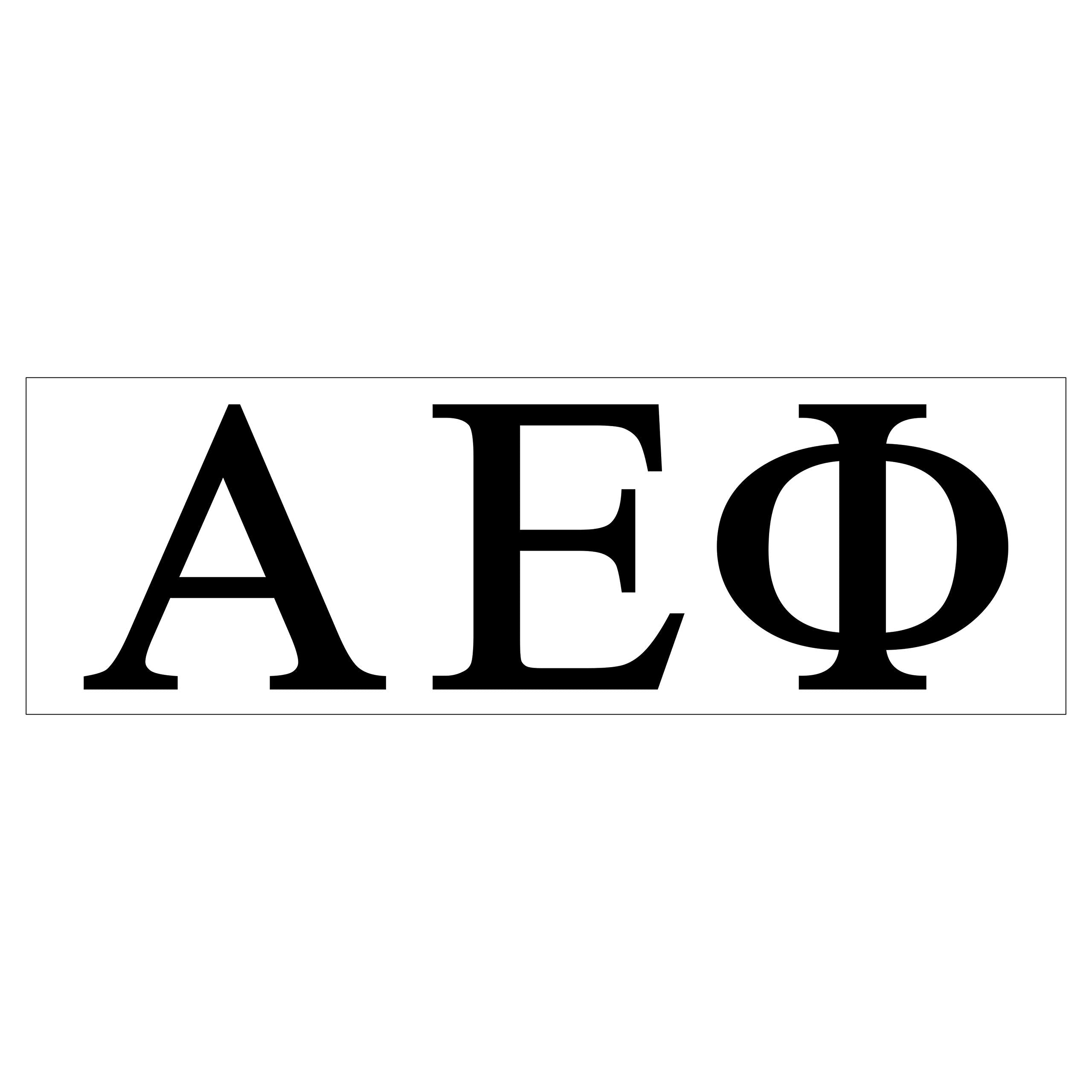 Pro-Graphx Alpha Epsilon Phi Greek Sorority Sticker Decal, 2.5 Inches Tall, Black