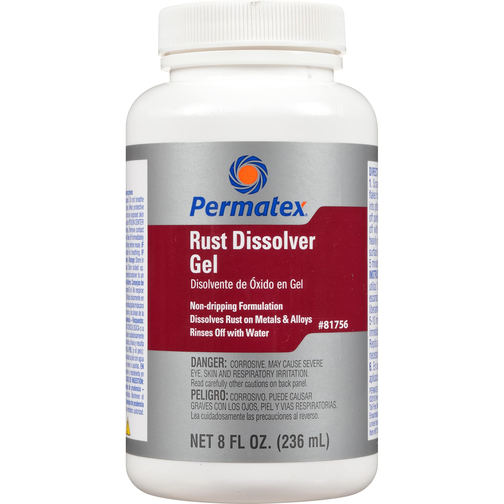 Permatex 81756 Rust Dissolver Gel, 8 Oz. , Red
