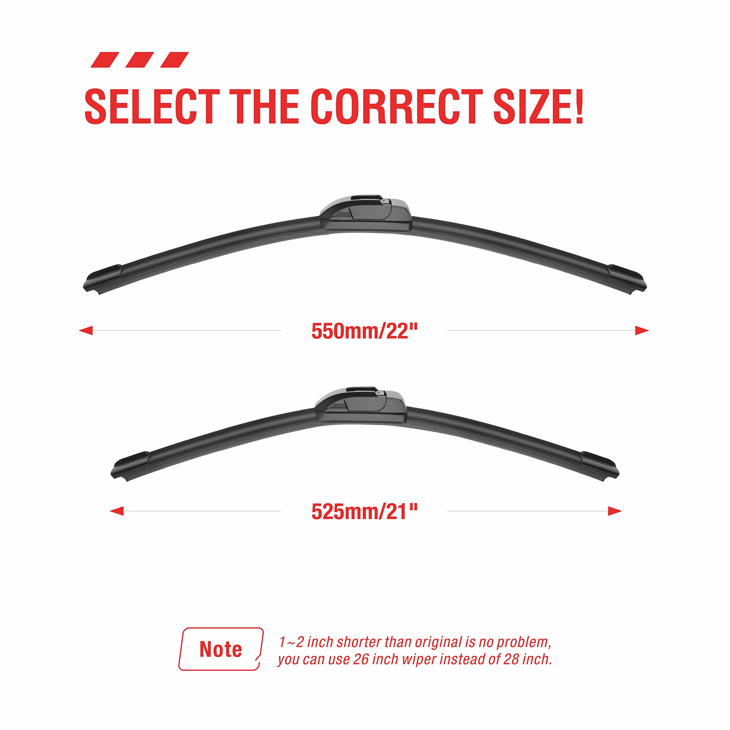 Oem Quality Performance Premium Windshield Wipers 22 And 21,All-Season Auto Replacement Windshield Wiper Blades,Fit Honda Pilot