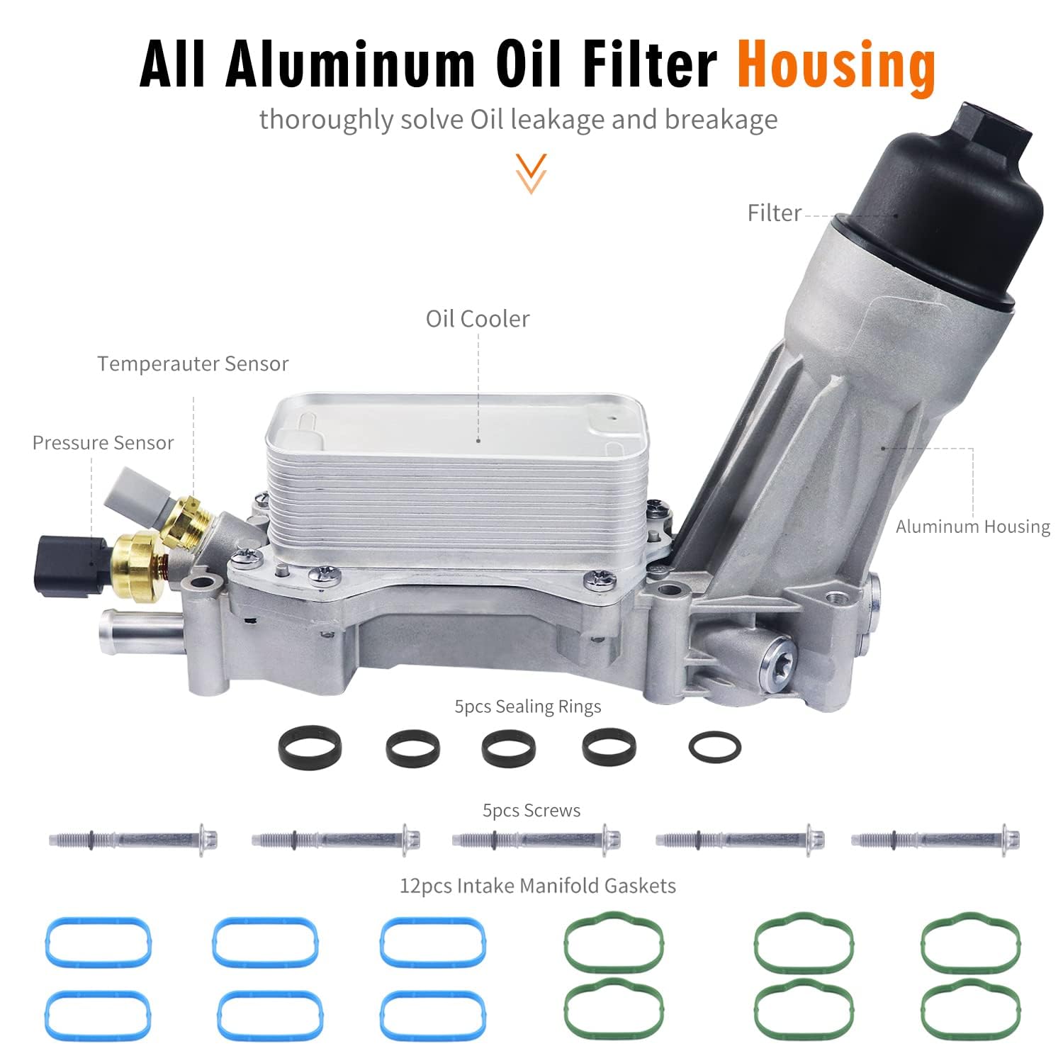 926-959 Engine Oil Filter Housing Oil Cooler Kit Fit For 3.6Ljeep Wrangler Grand Cherokee 3.6L Dodge Journey Charger Caravan Chr