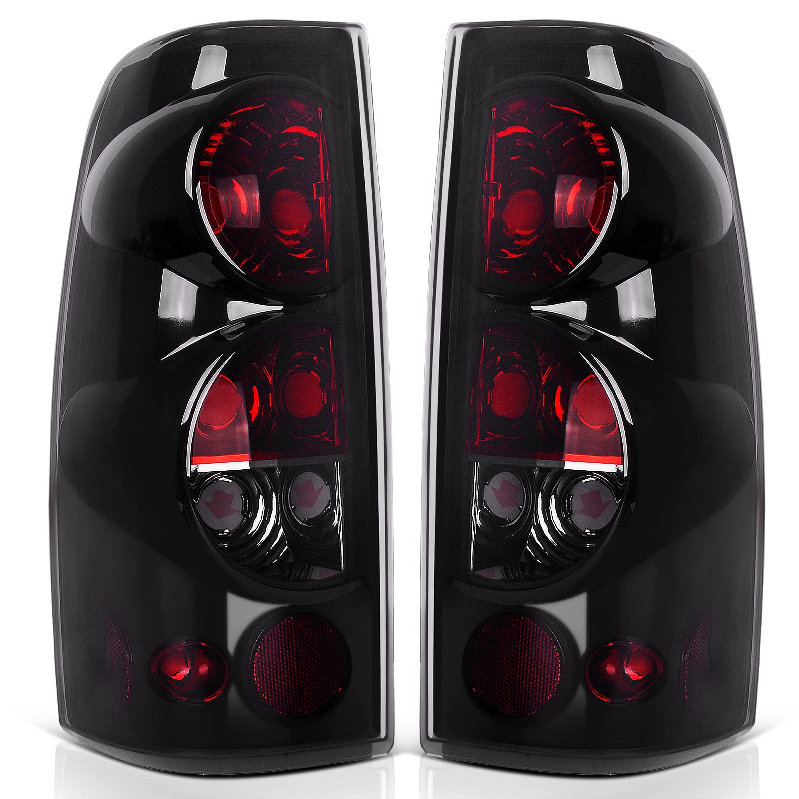 Dwvo Taillights Tail Lamps Compatible With Chevy Chevrolet Silverado 1500 2500 3500 1999-2006 & 2007 With Classic Body Style Gmc