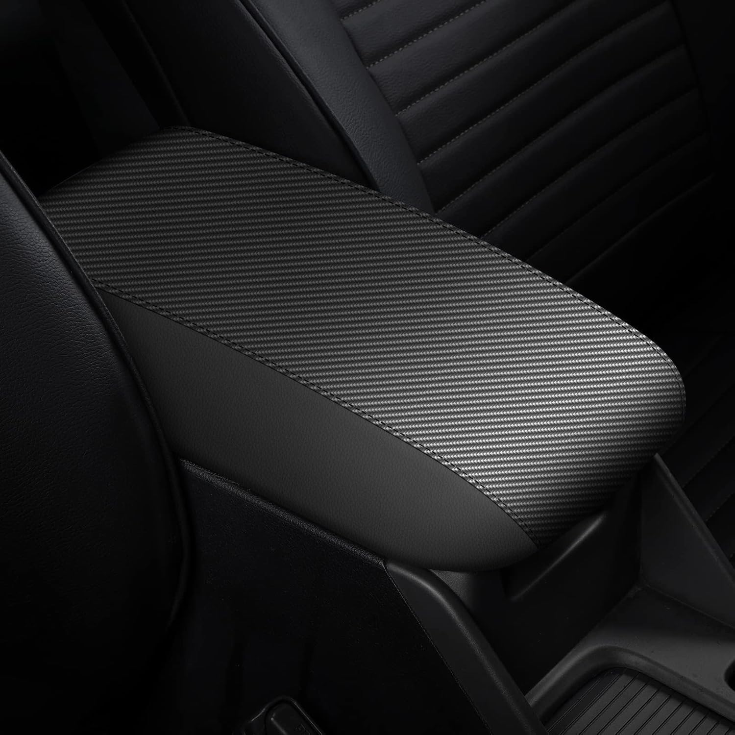 Aomsazto Armrest Covers For 2019-2024 Nissan Altima Carbon Fiber