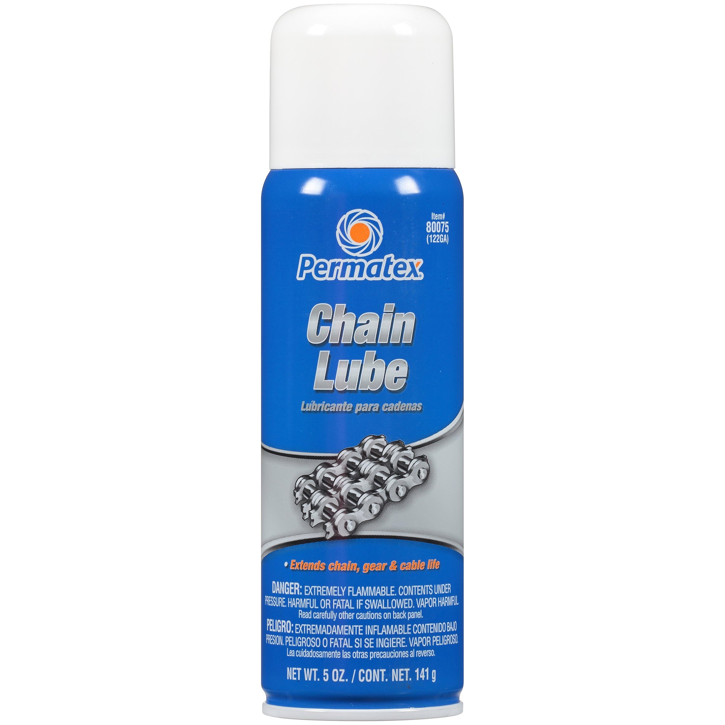 Permatex 80075 Chain Lube, 5 Oz. Aerosol Can, Aerosol Can