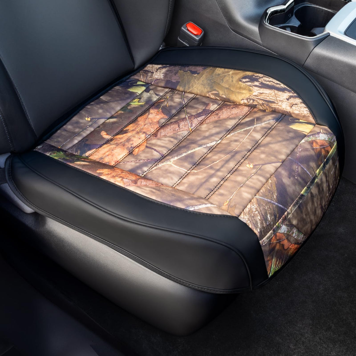 Mossy Oak Camo Car Seat Covers, Padded Bottom Seat Cushion Cover with Bottom Wrap-Around & Anti-Skid; for Cars SUV Truck Minivan