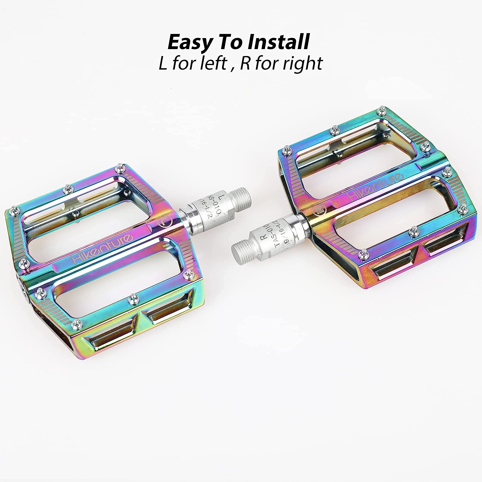 Hikenture Bike Pedal Adapter 9/16 '' To 1/2 '' Bicycle Pedals Chrome Molybdenum Steel (Pair)