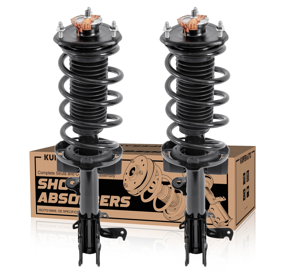 KUIPERAUTO Front Pair Complete Struts Assembly Coil Spring 172561 Compatible with 2011-2012 Honda Odyssey Replace 172560